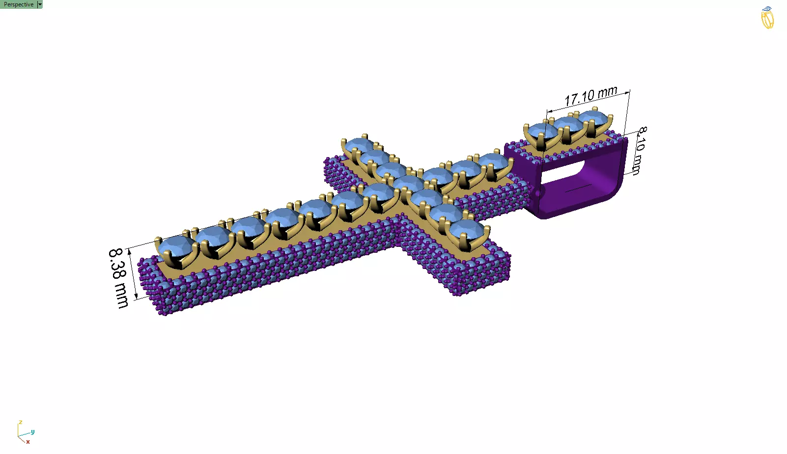 Custom Cross Diamond Pendant - Crucifixion Cross Necklace 3D print model_7