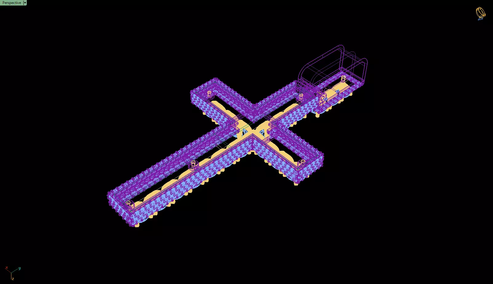 Custom Cross Diamond Pendant - Crucifixion Cross Necklace 3D print model_15