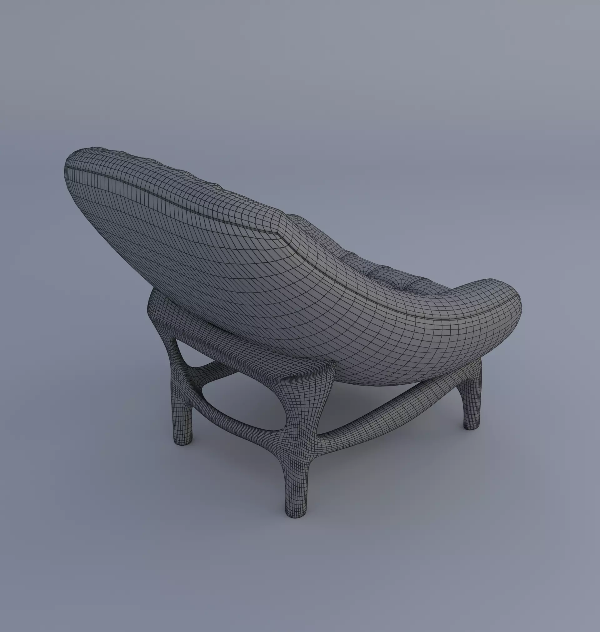 Mid-Century Modern Lounge Chair 3D model_13