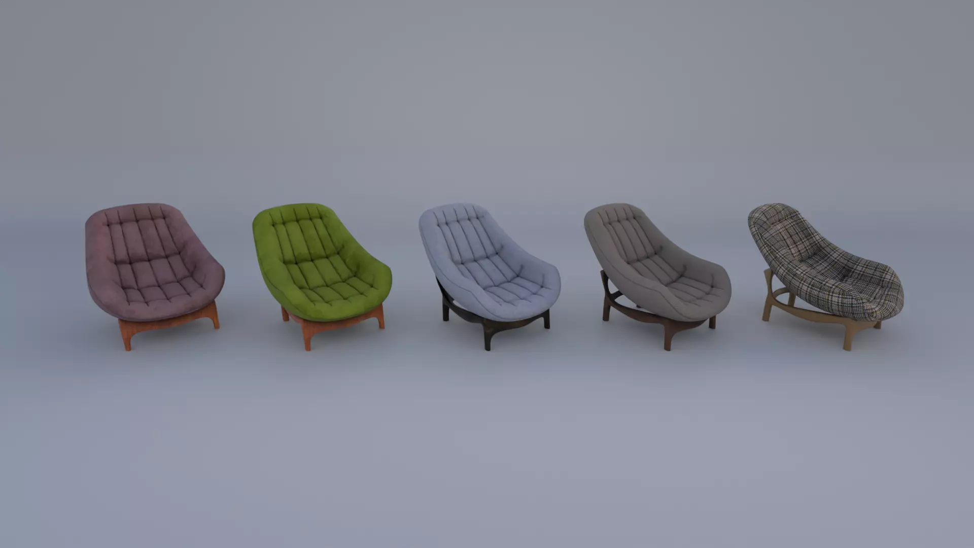 Mid-Century Modern Lounge Chair 3D model_2