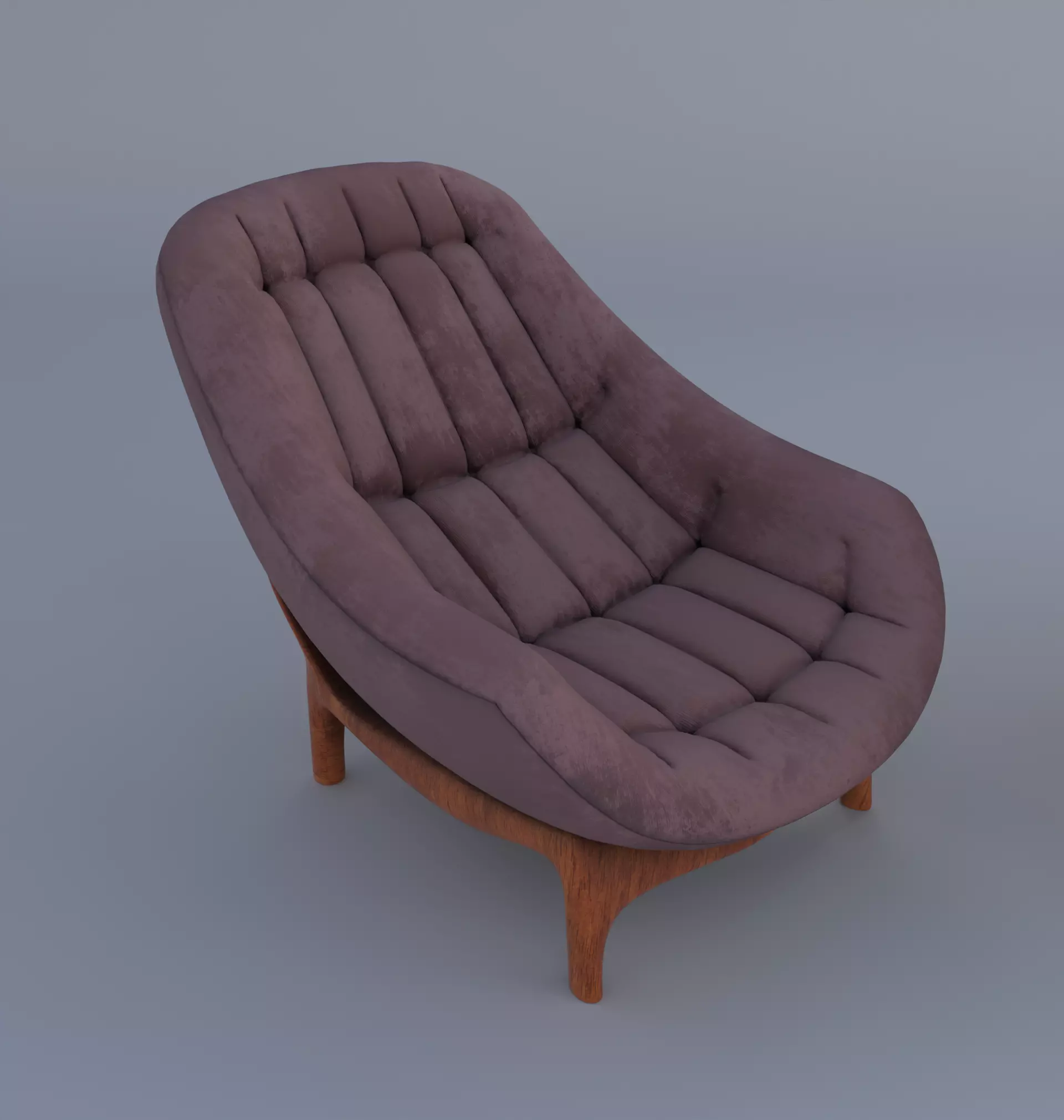 Mid-Century Modern Lounge Chair 3D model_6