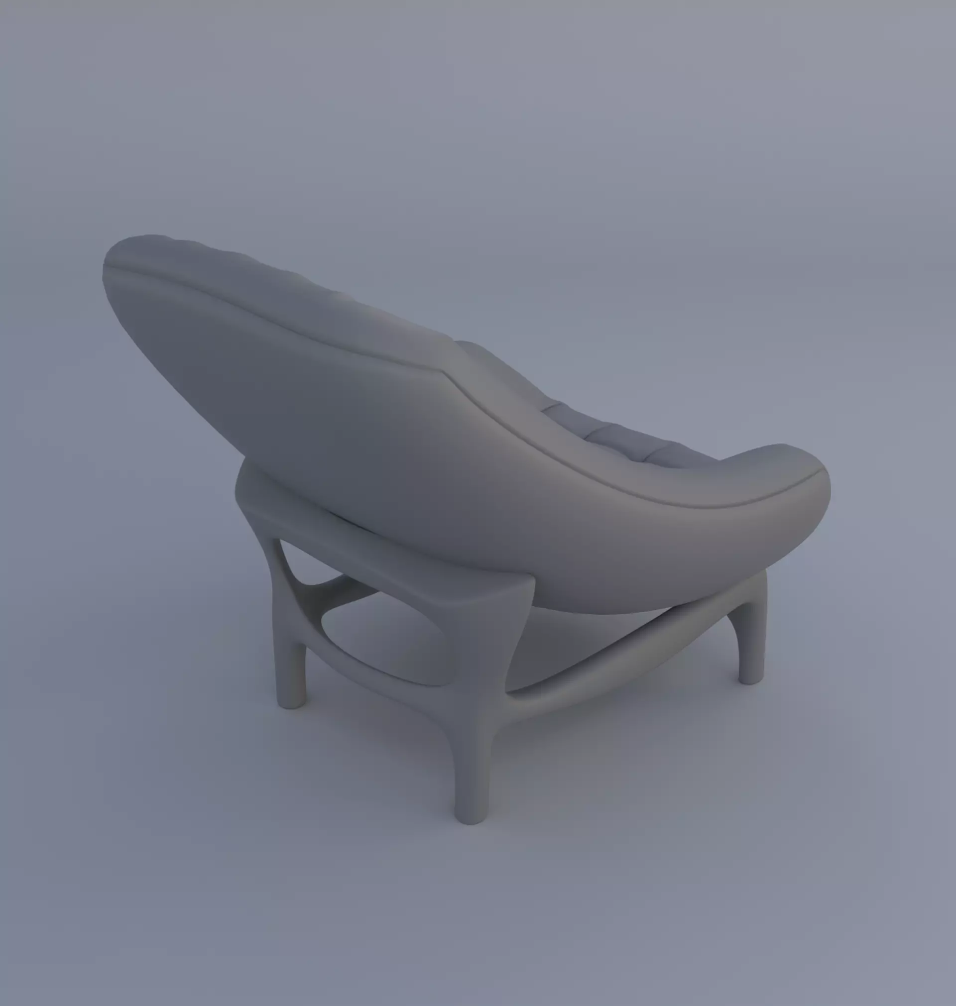 Mid-Century Modern Lounge Chair 3D model_10