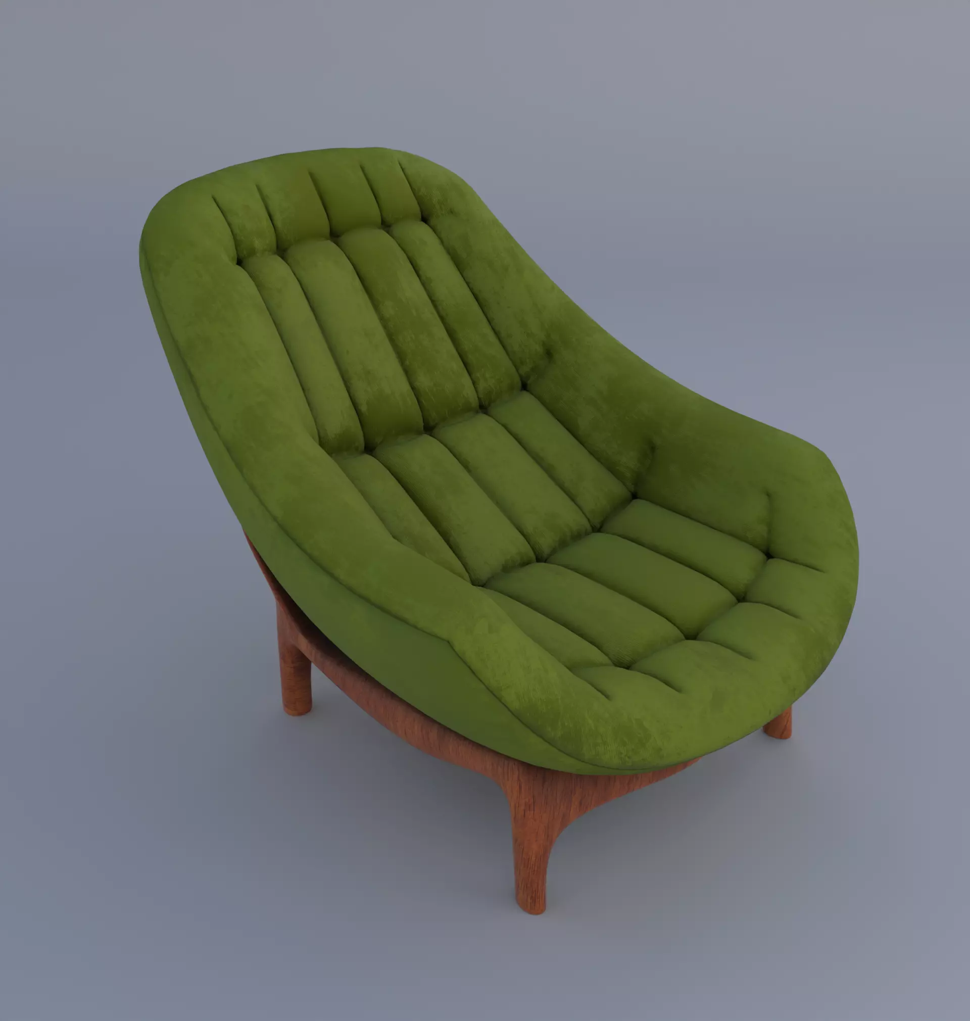Mid-Century Modern Lounge Chair 3D model_7