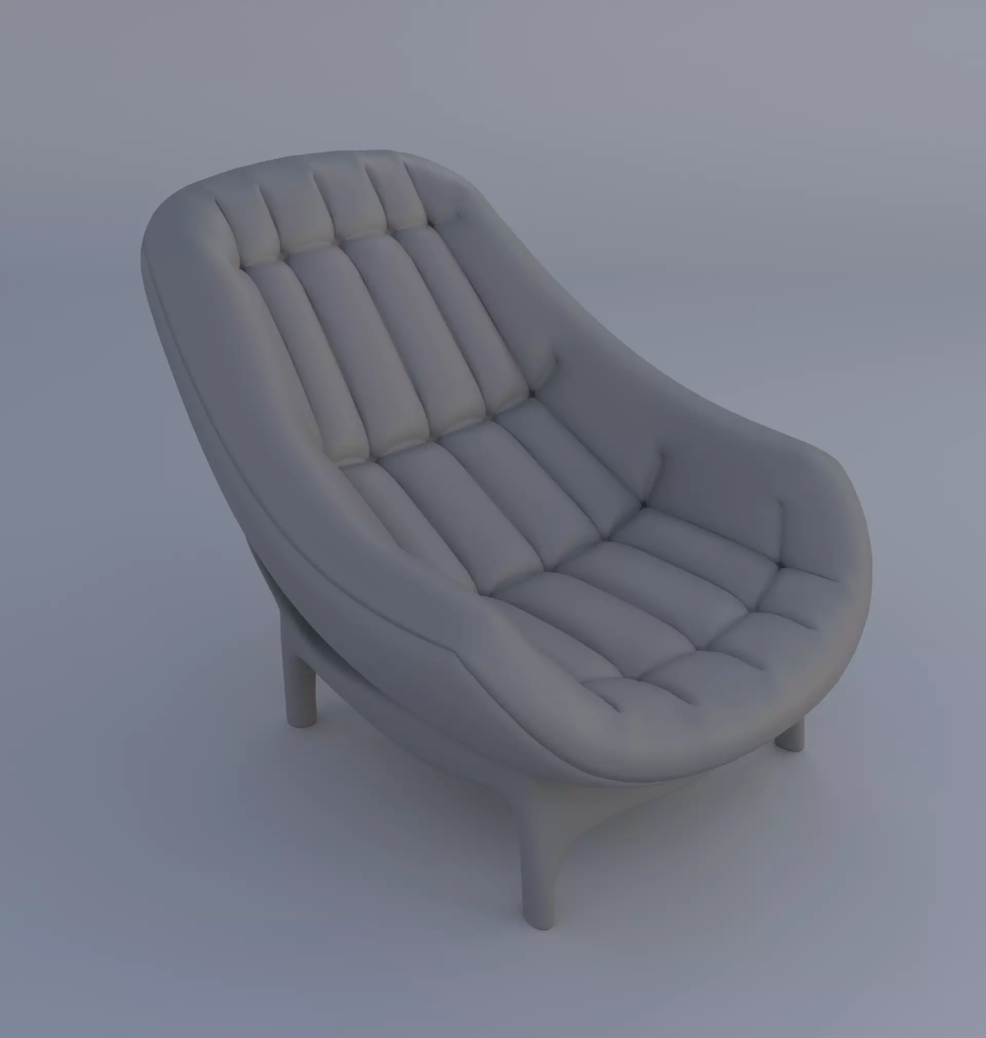 Mid-Century Modern Lounge Chair 3D model_8