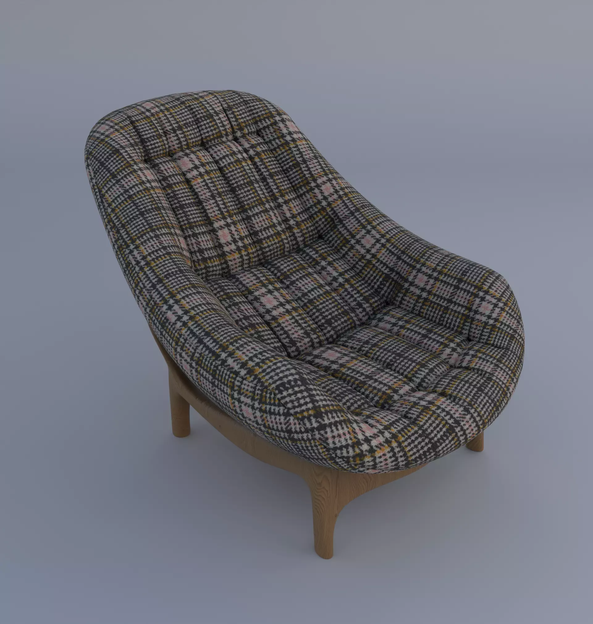 Mid-Century Modern Lounge Chair 3D model_3