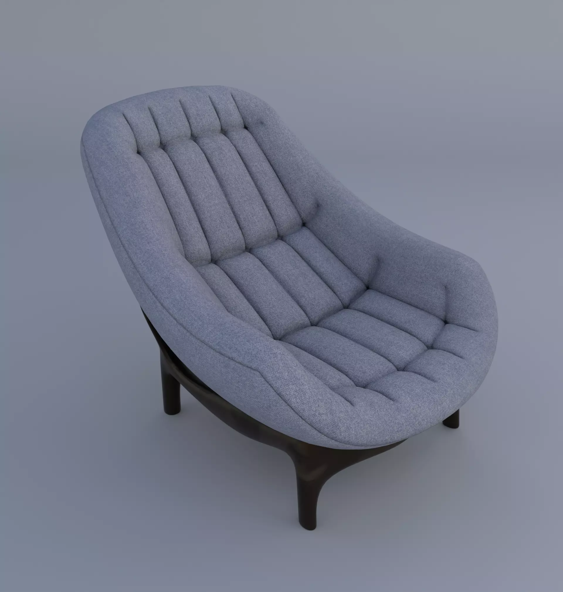 Mid-Century Modern Lounge Chair 3D model_4