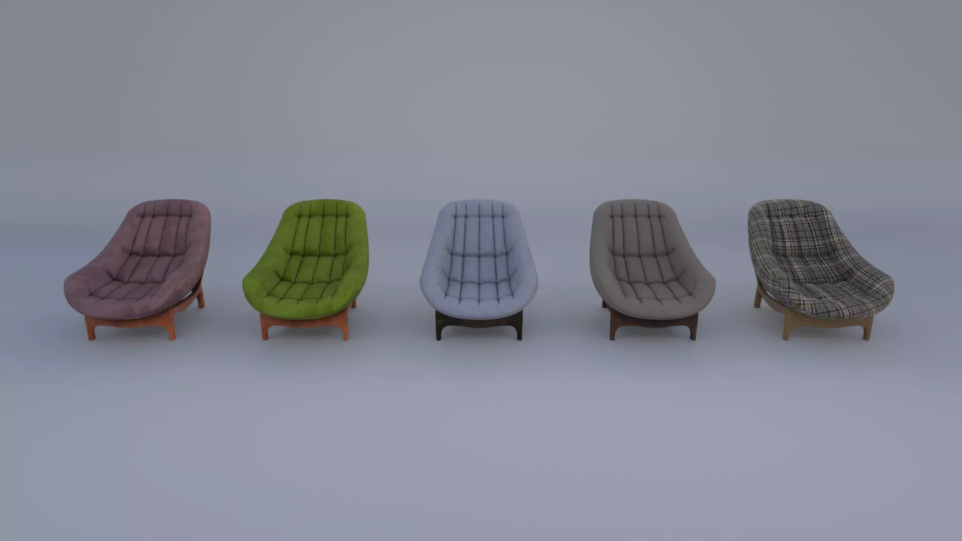 Mid-Century Modern Lounge Chair 3D model_0