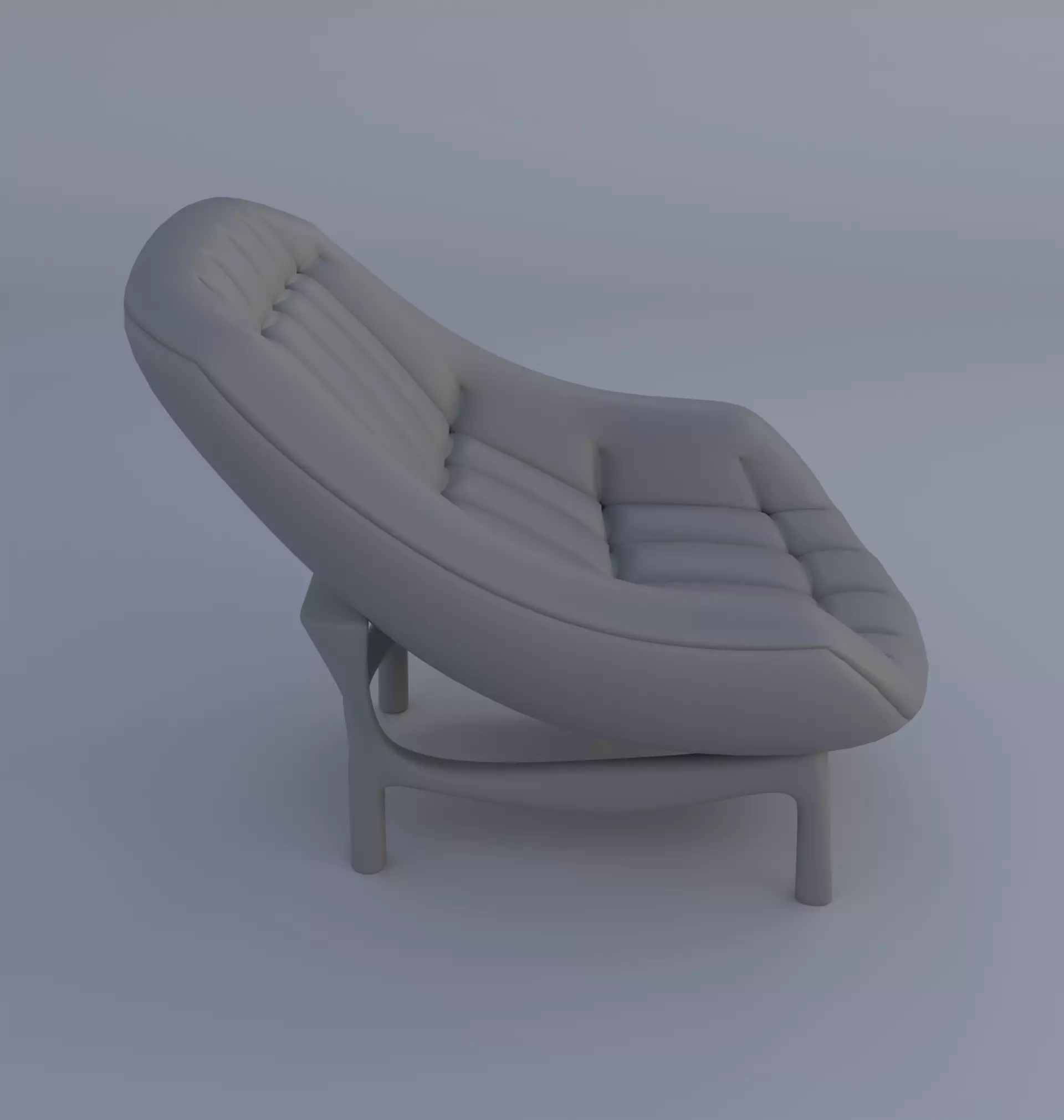Mid-Century Modern Lounge Chair 3D model_9