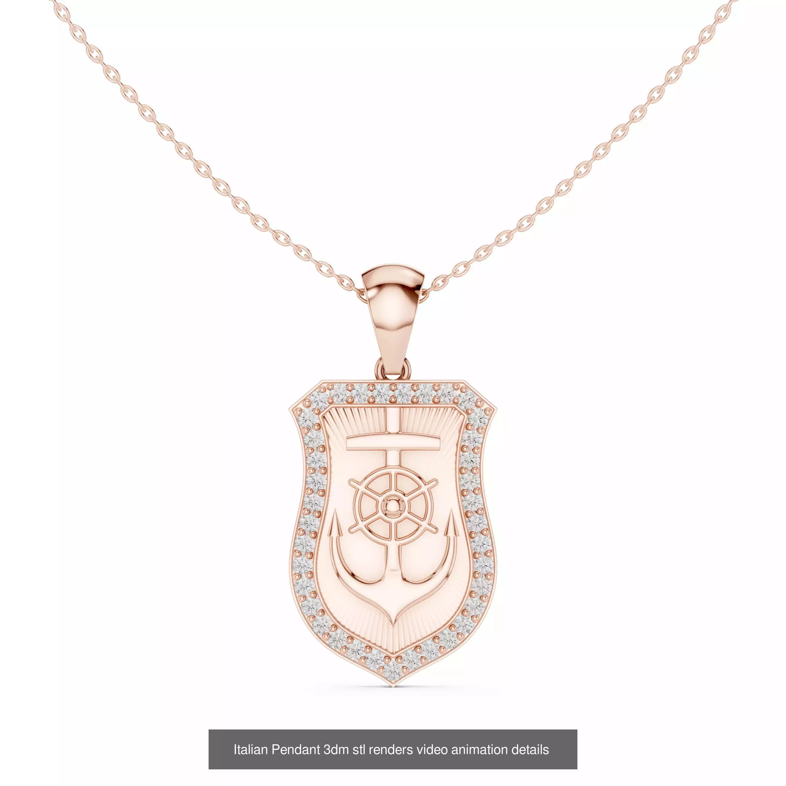 32 Italian Pendants 3dm stl renders video animation details  3D Model Collection_4