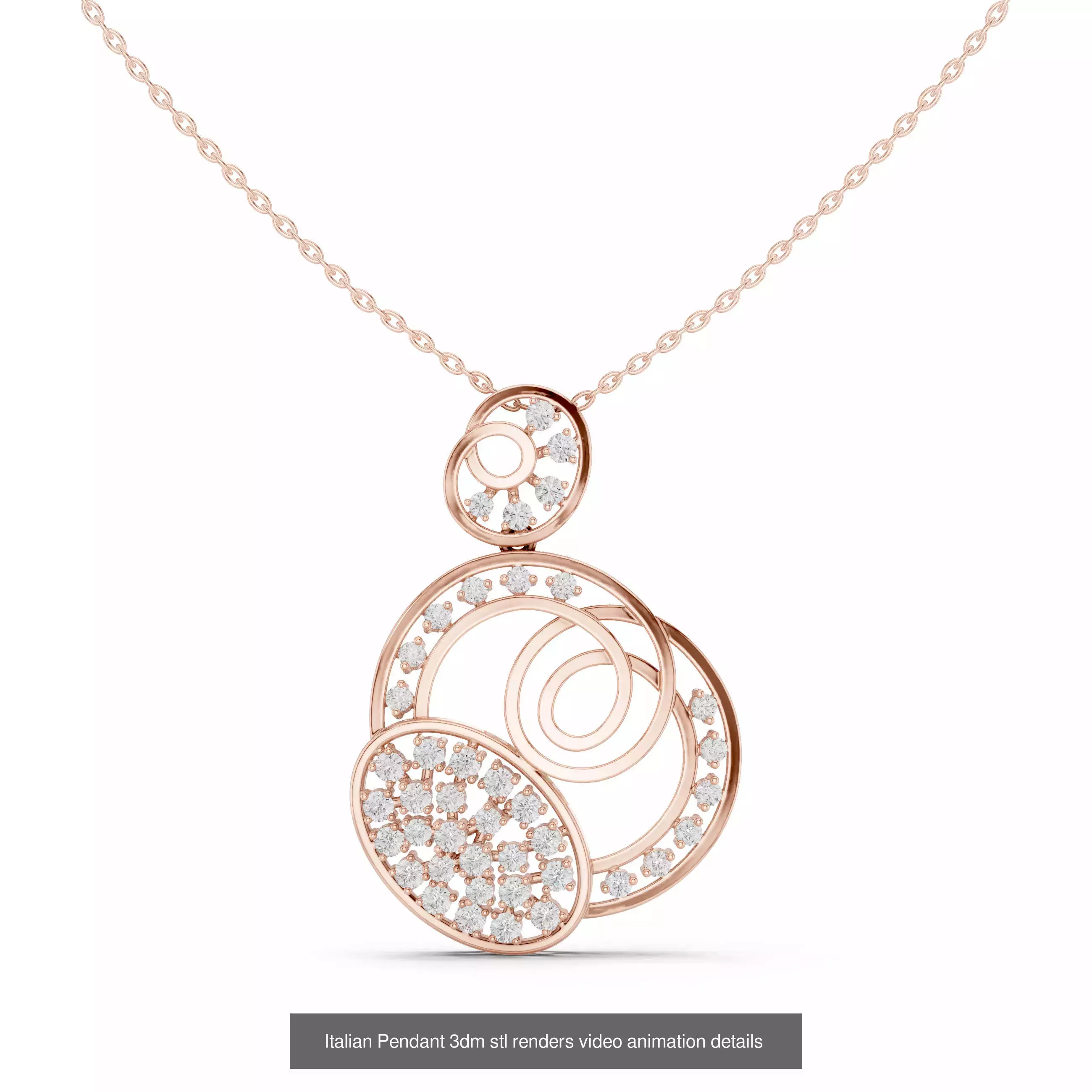 32 Italian Pendants 3dm stl renders video animation details  3D Model Collection_28