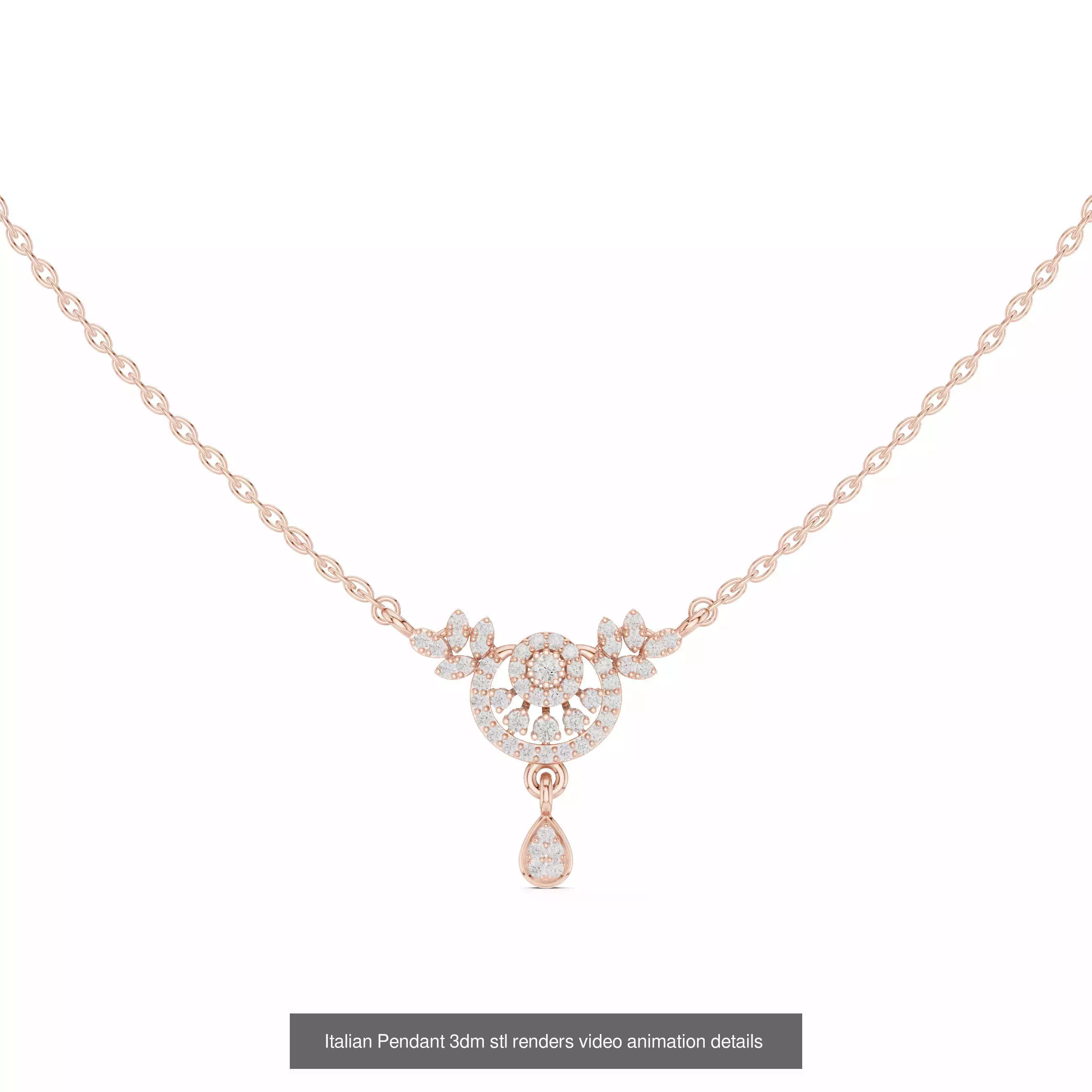 32 Italian Pendants 3dm stl renders video animation details  3D Model Collection_12