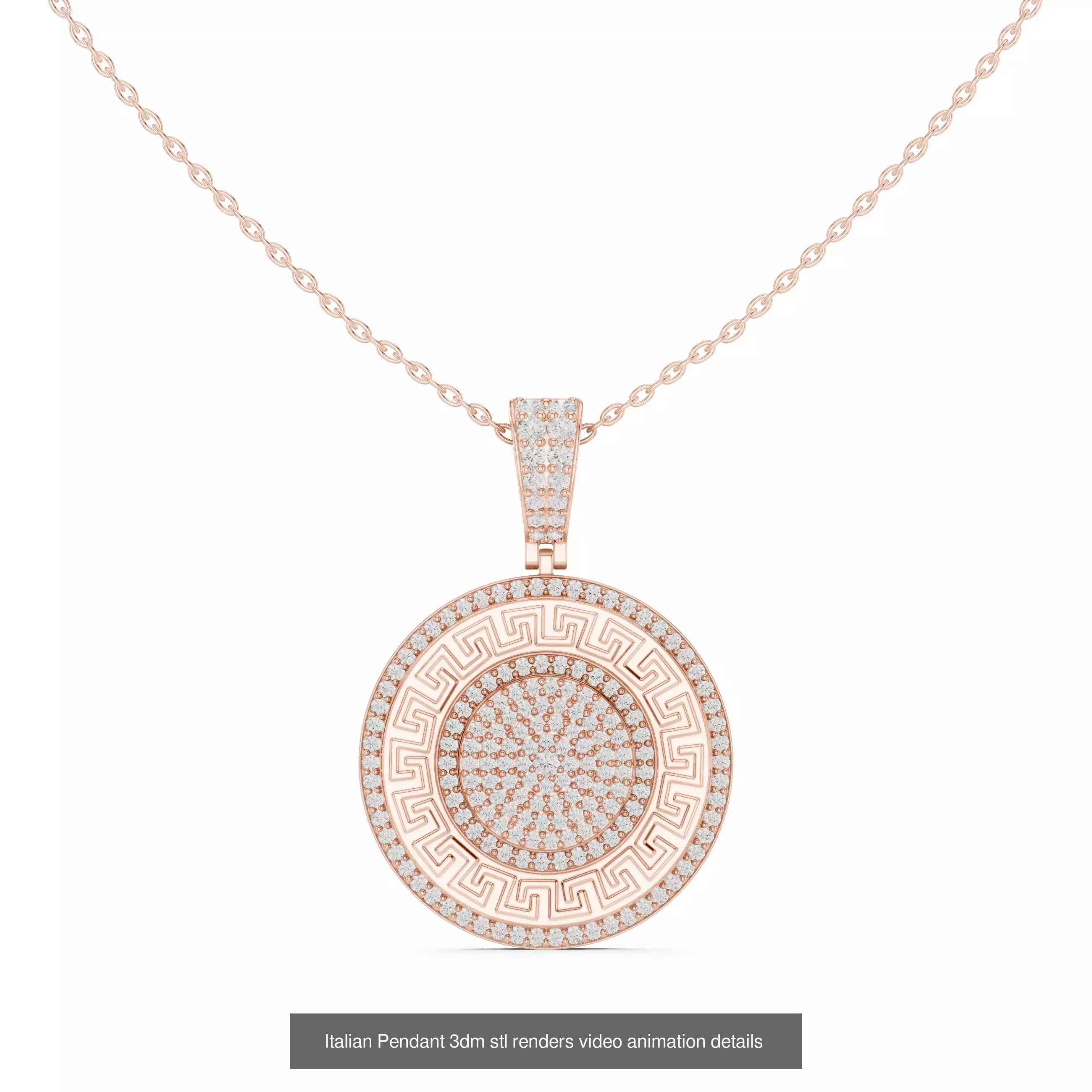 32 Italian Pendants 3dm stl renders video animation details  3D Model Collection_8