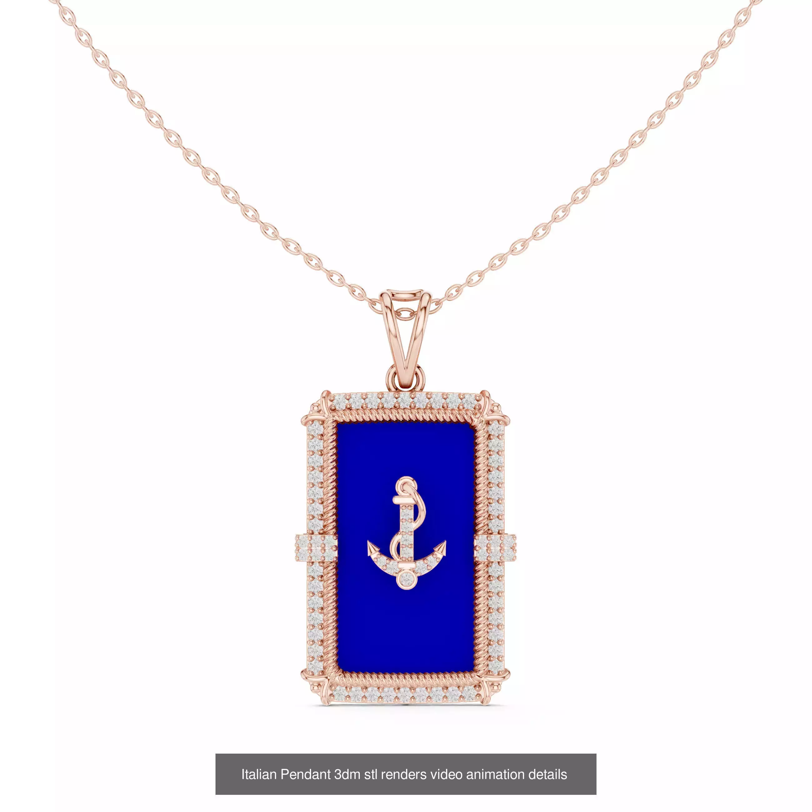 32 Italian Pendants 3dm stl renders video animation details  3D Model Collection_6