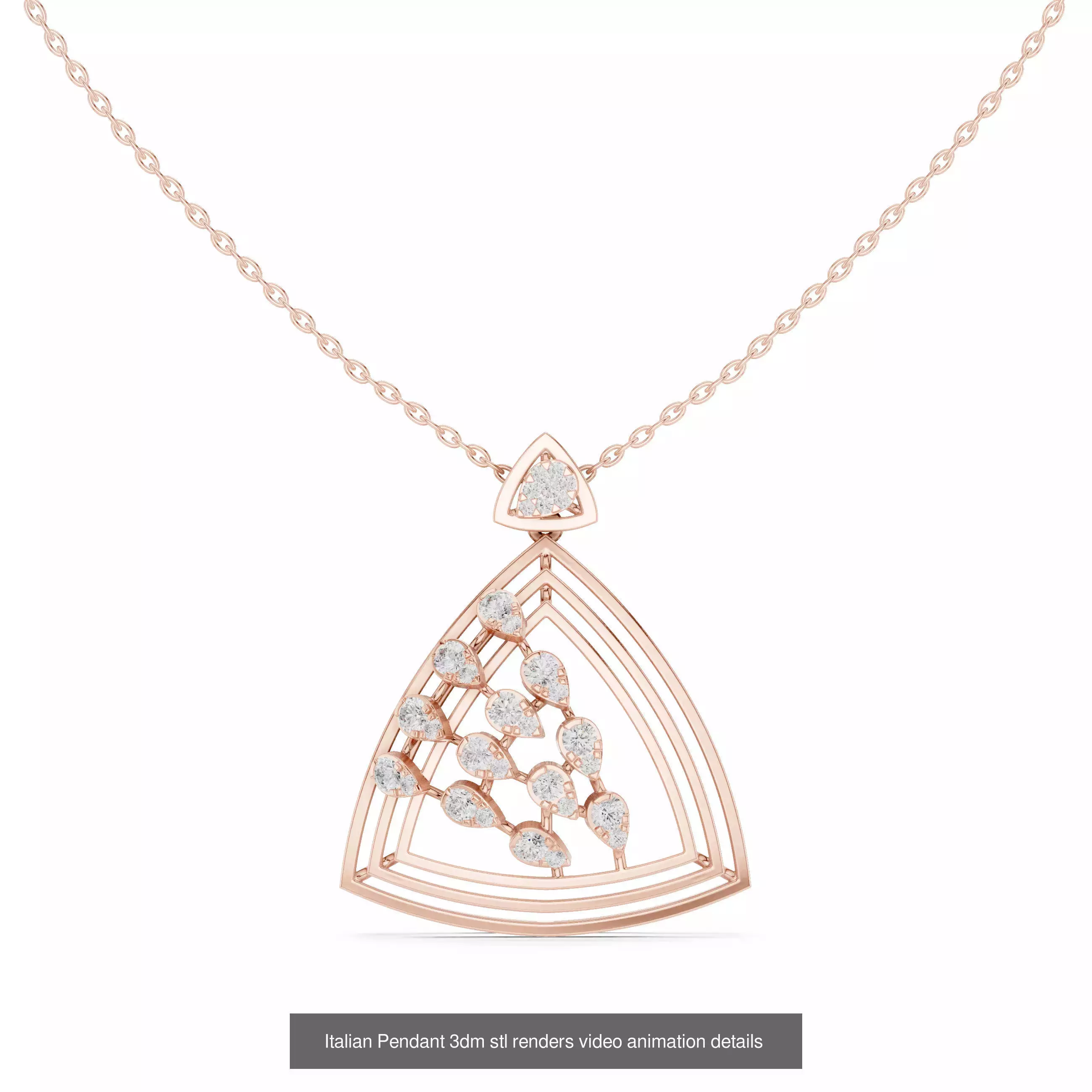 32 Italian Pendants 3dm stl renders video animation details  3D Model Collection_19