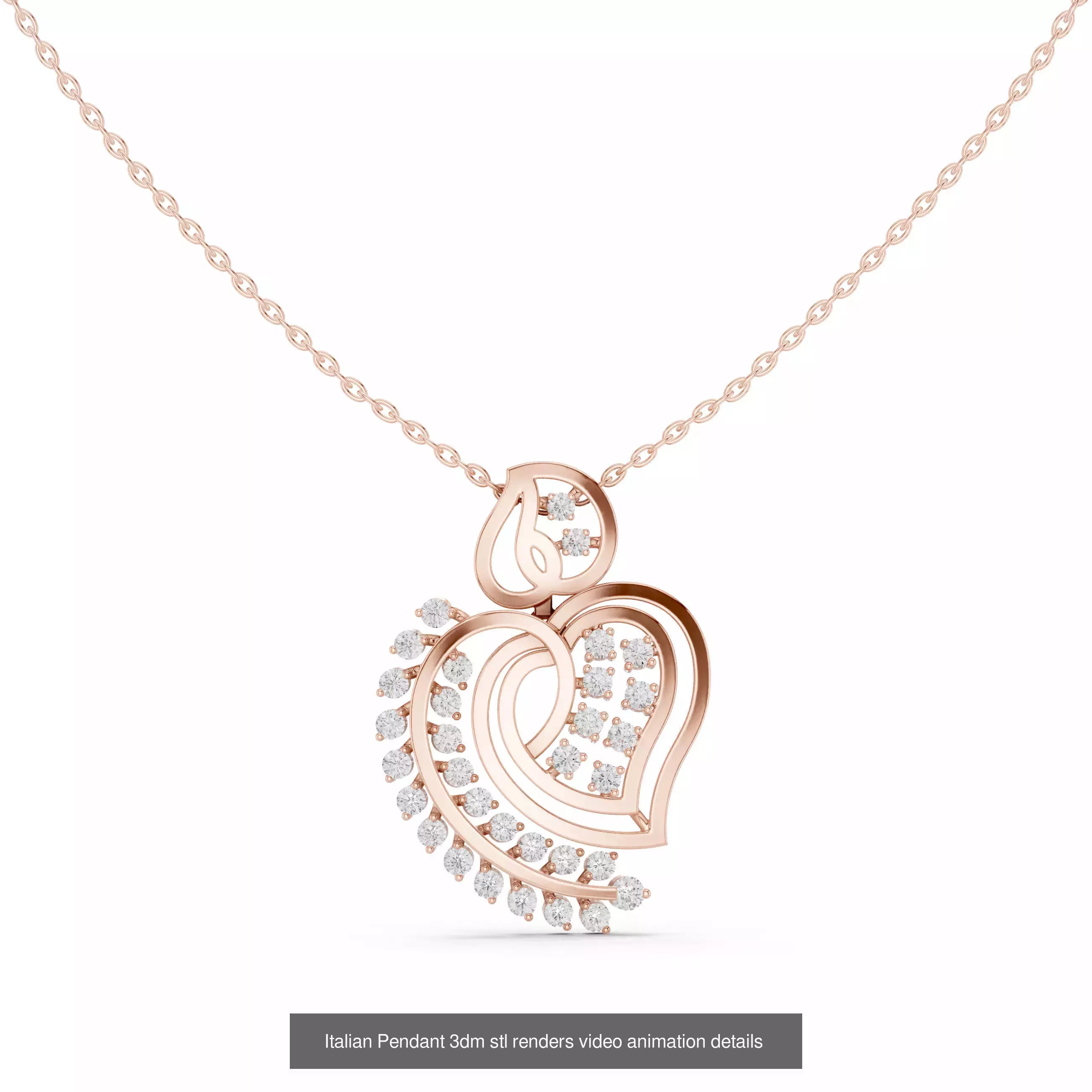 32 Italian Pendants 3dm stl renders video animation details  3D Model Collection_29