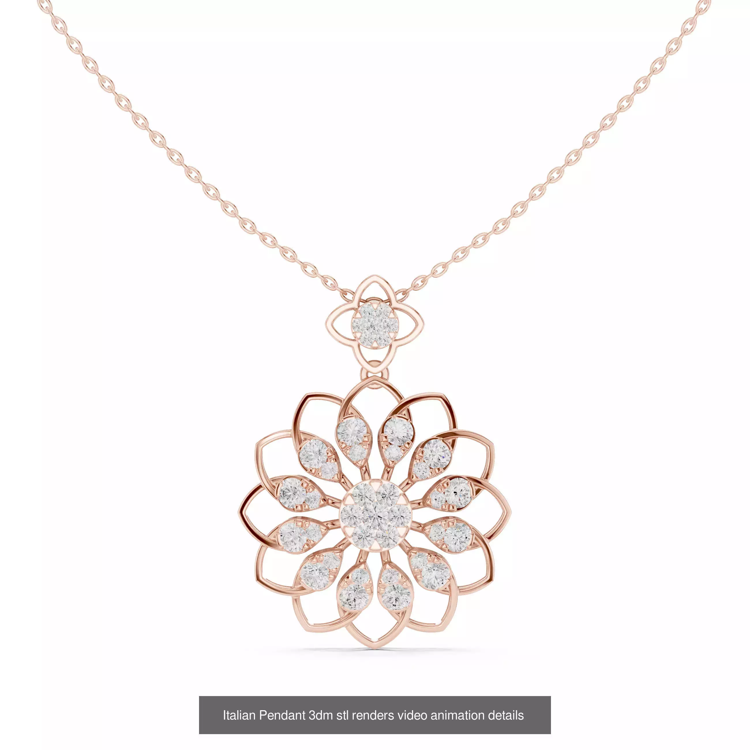 32 Italian Pendants 3dm stl renders video animation details  3D Model Collection_18