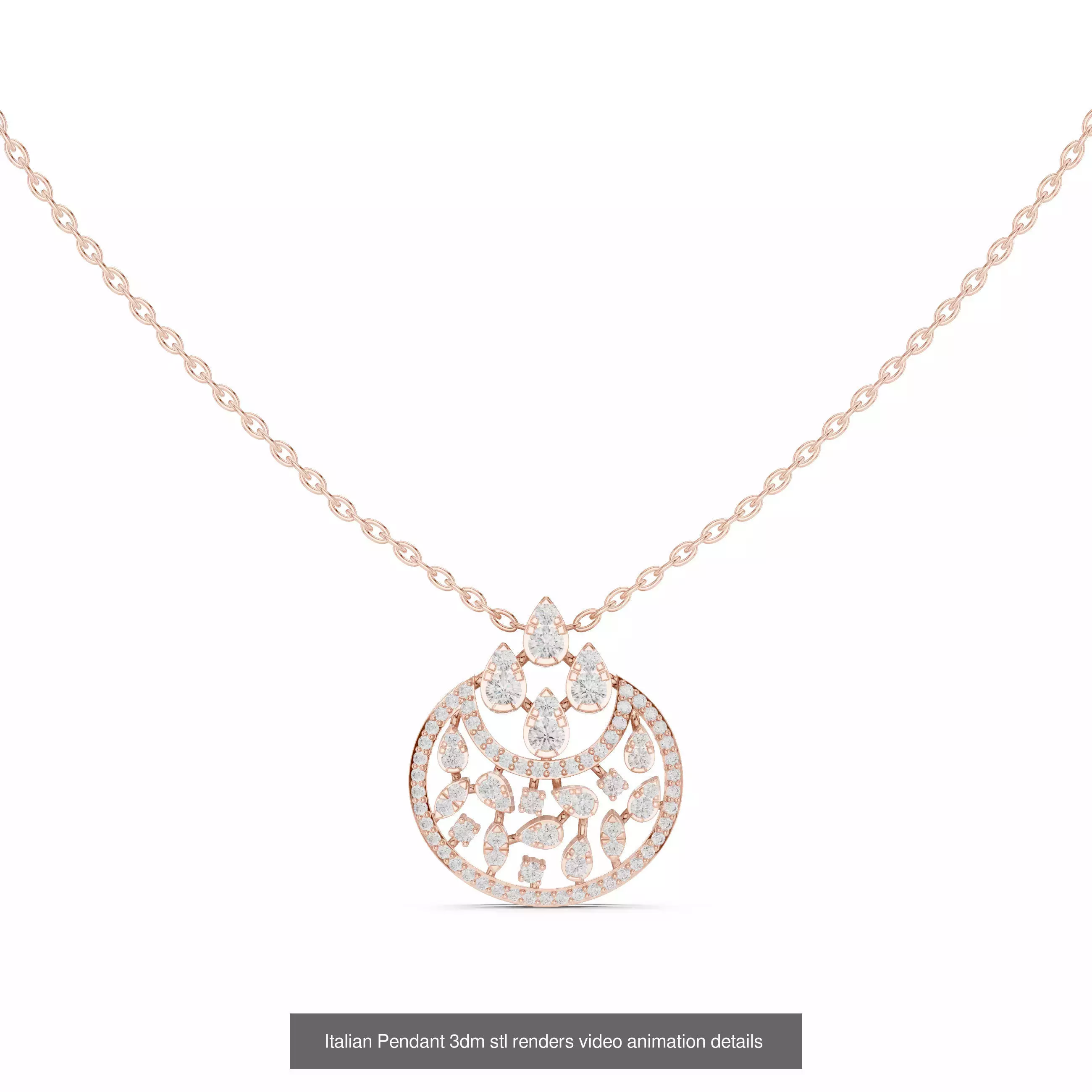 32 Italian Pendants 3dm stl renders video animation details  3D Model Collection_13