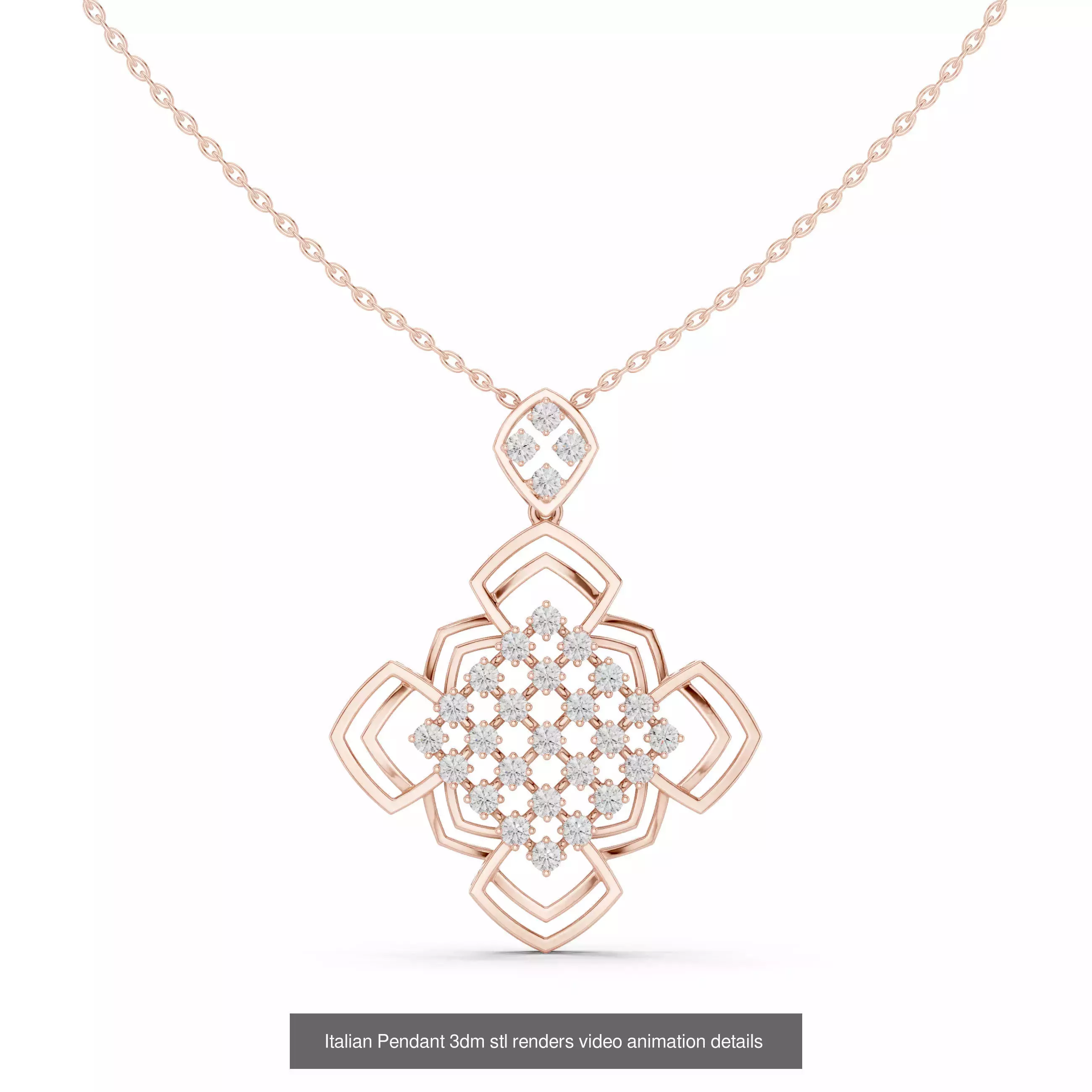 32 Italian Pendants 3dm stl renders video animation details  3D Model Collection_32