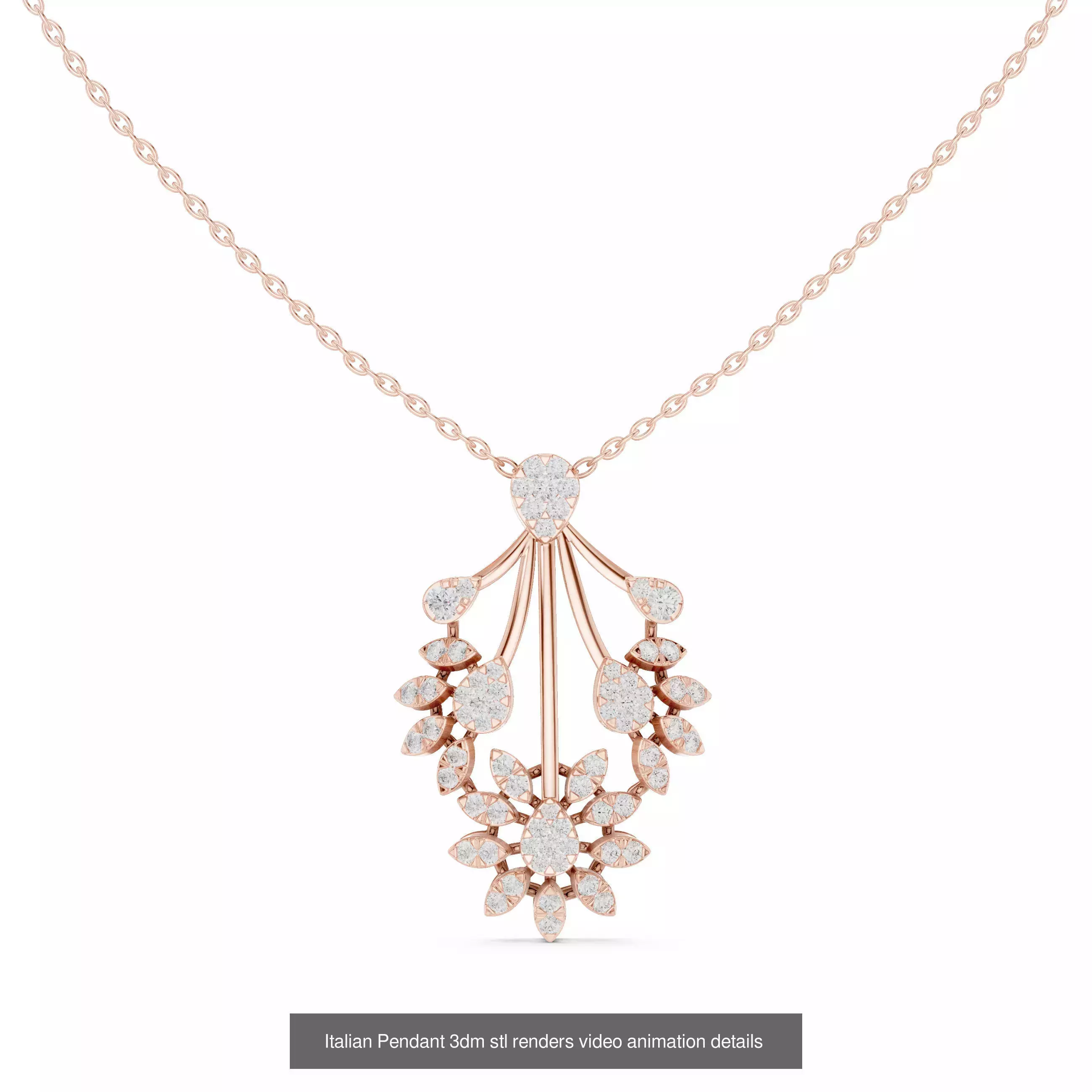 32 Italian Pendants 3dm stl renders video animation details  3D Model Collection_24