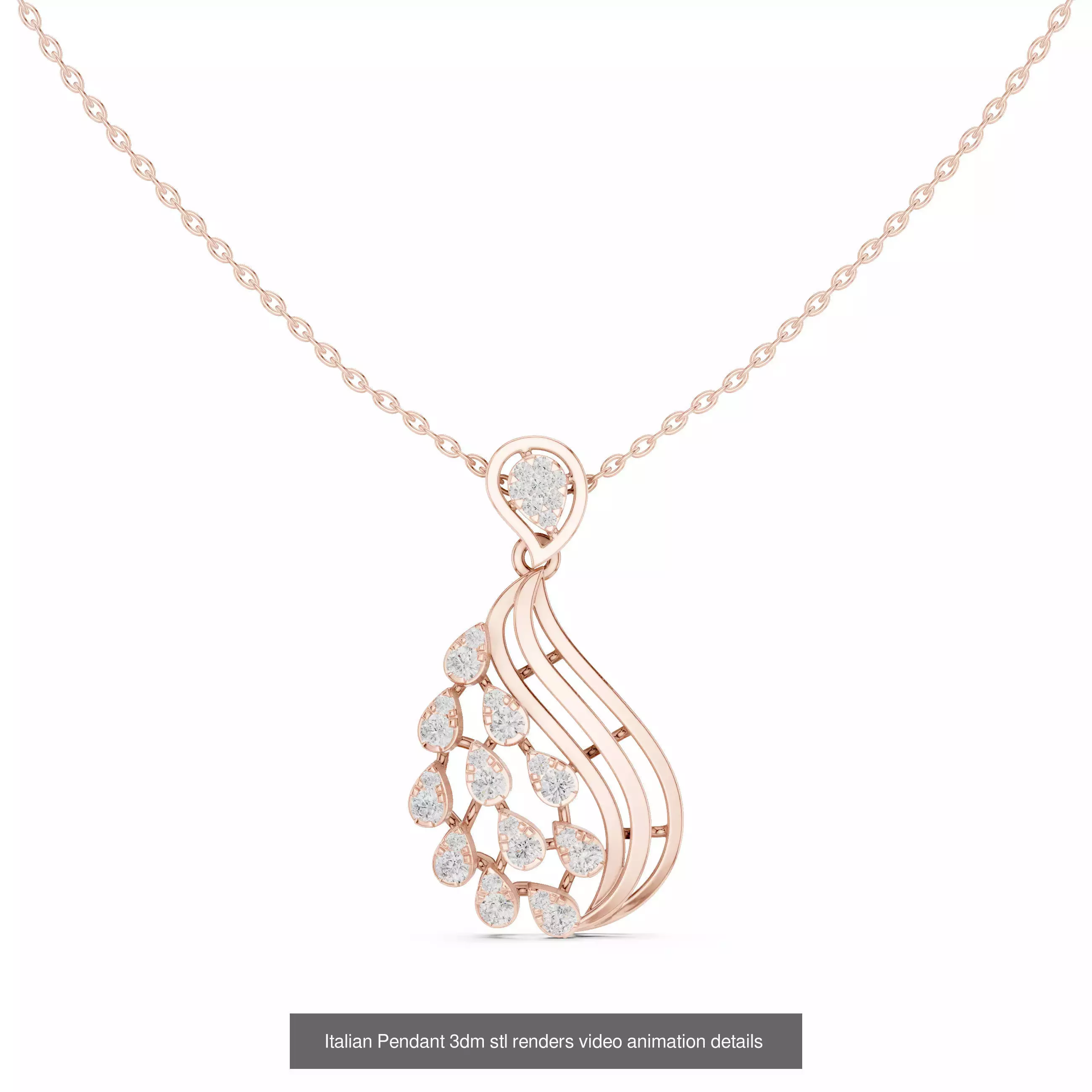 32 Italian Pendants 3dm stl renders video animation details  3D Model Collection_23