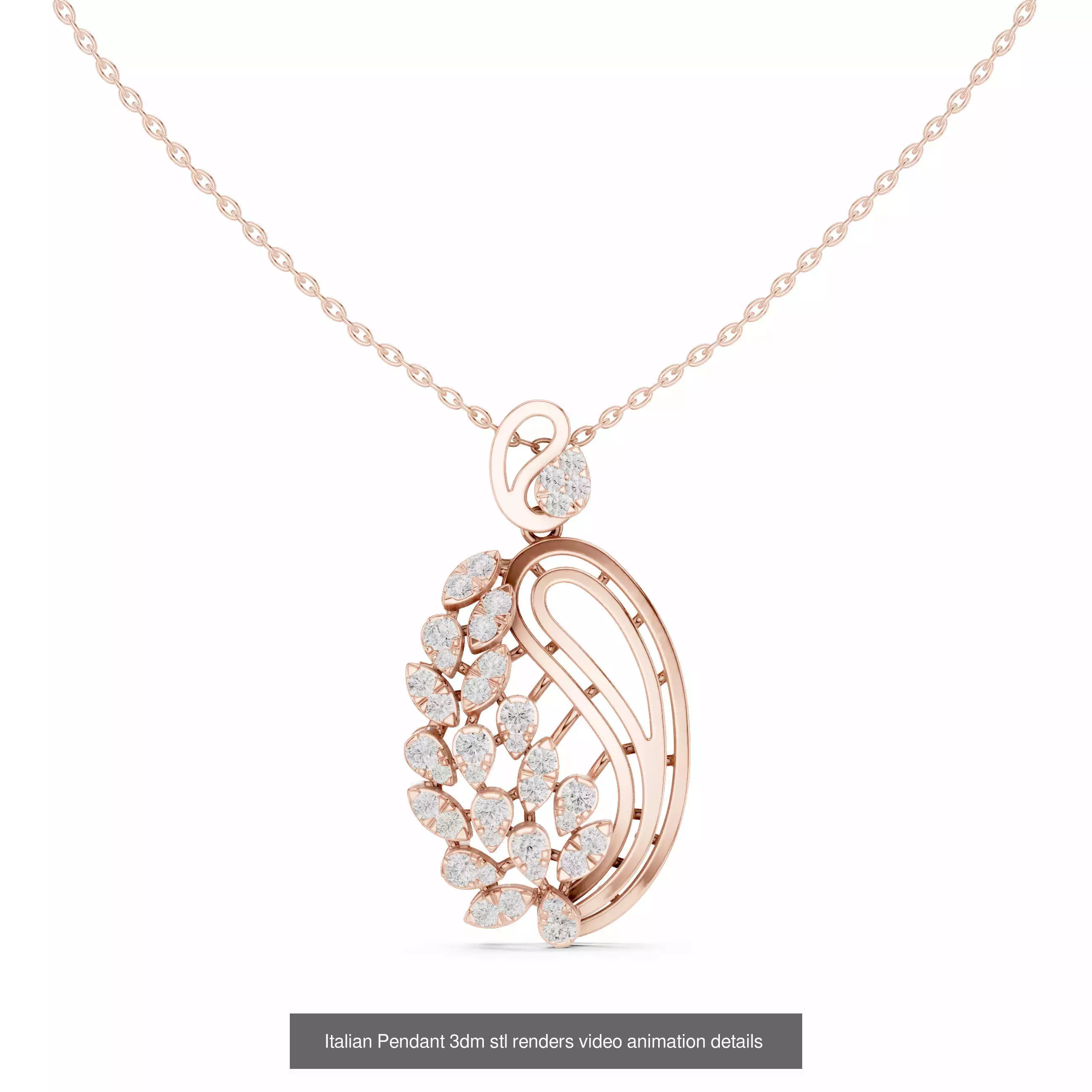 32 Italian Pendants 3dm stl renders video animation details  3D Model Collection_25