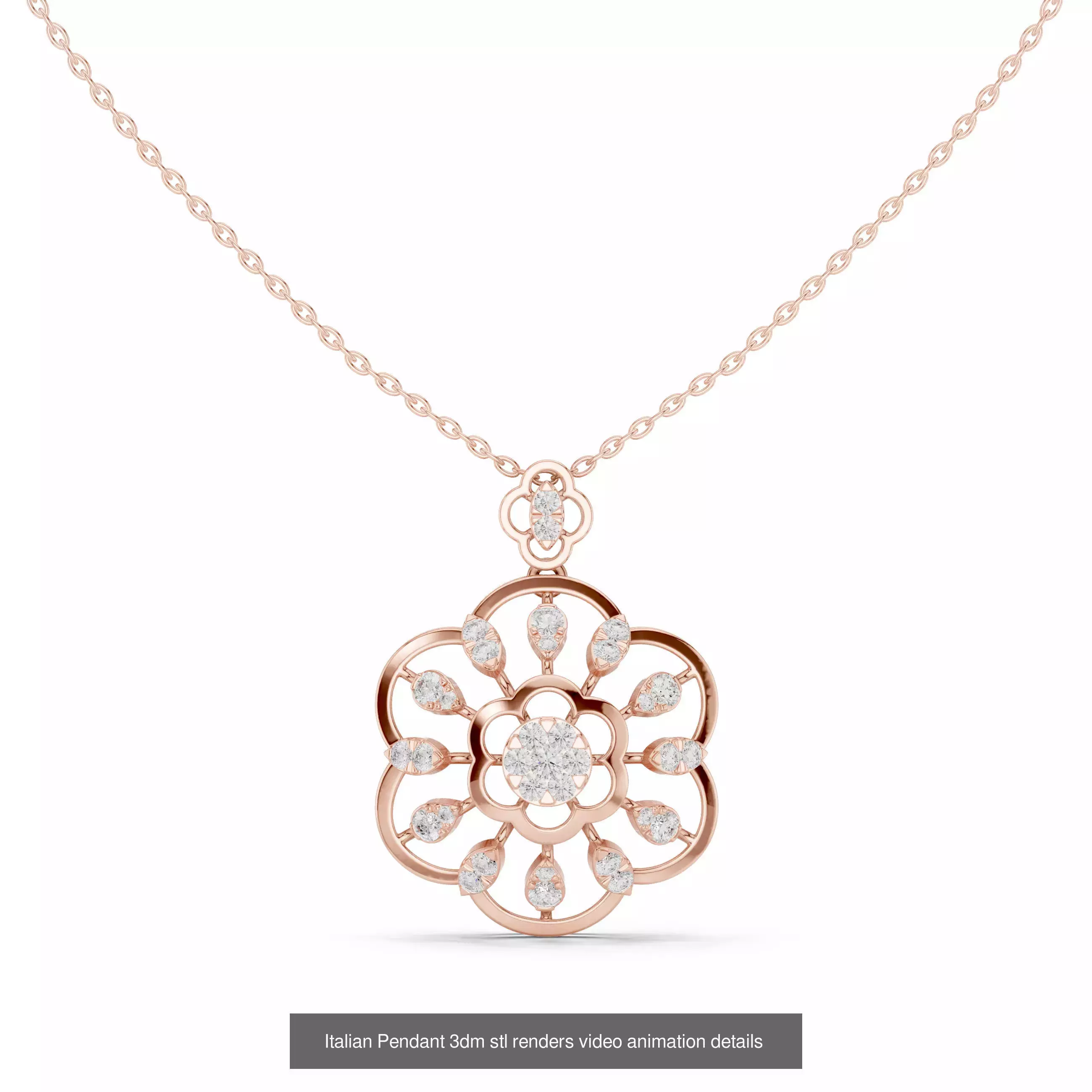 32 Italian Pendants 3dm stl renders video animation details  3D Model Collection_27