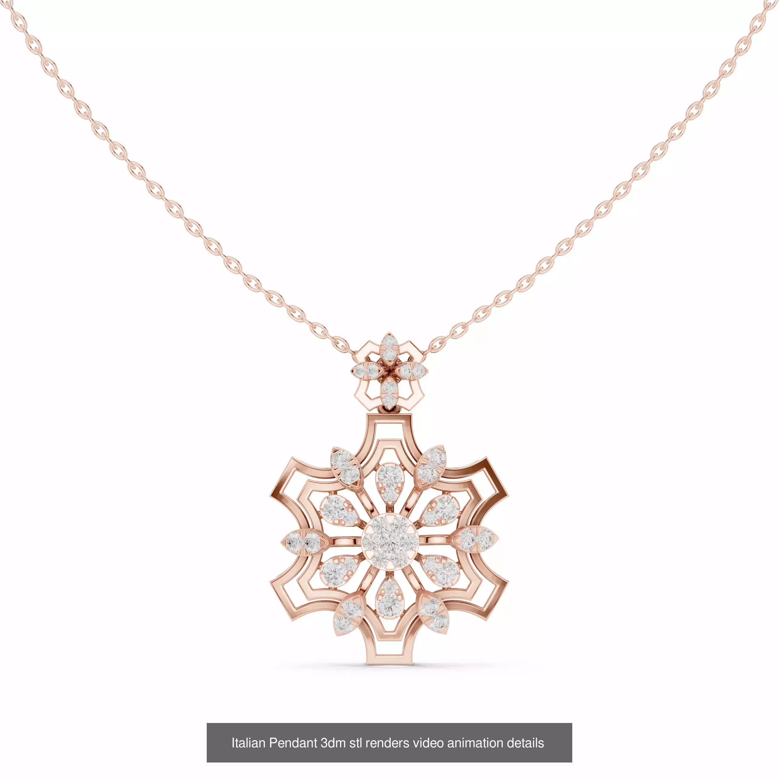 32 Italian Pendants 3dm stl renders video animation details  3D Model Collection_20