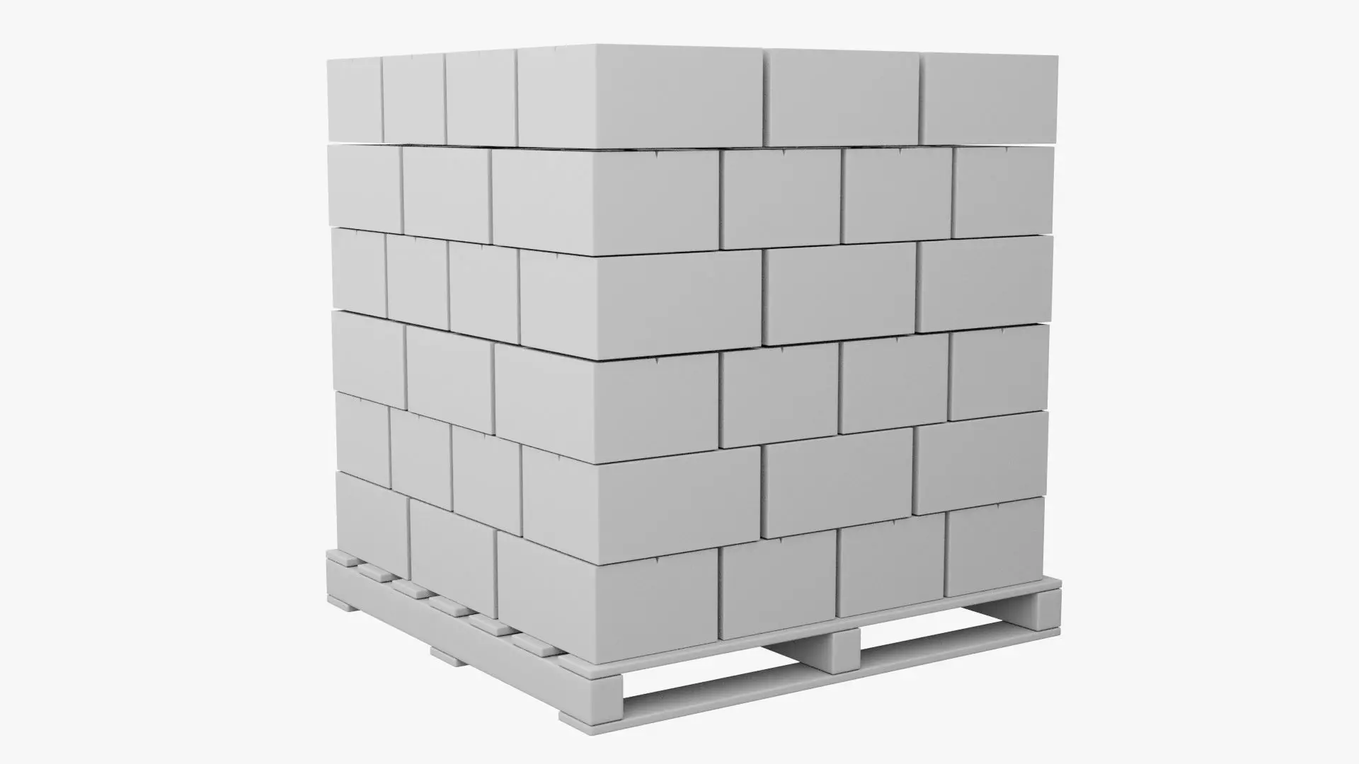 Wooden Pallet with Bricks 2 3D model_9