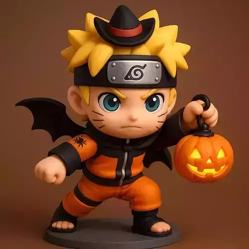Chibi Naruto  Pumpkin Rasengan Halloween Edition