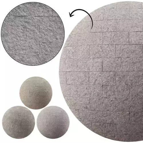 Split Face Stone wall 01 - Seamless