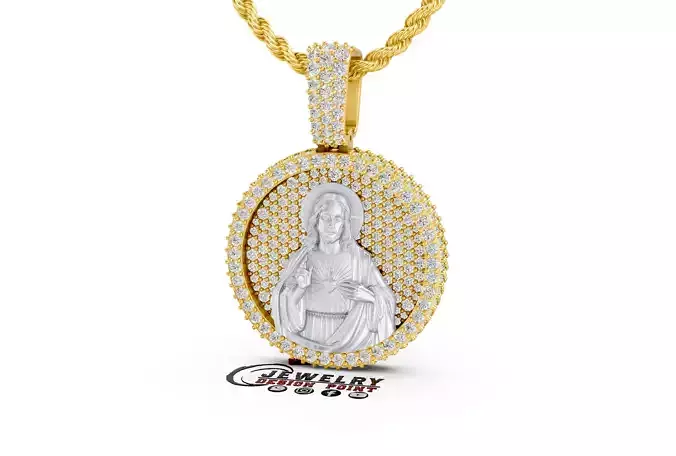 Custom Jesus Face Diamond Pendant - Jesus Necklace