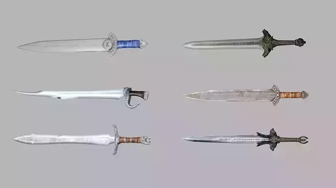 Medieval Polearms Weapon Pack 03 Low-poly 3D Model