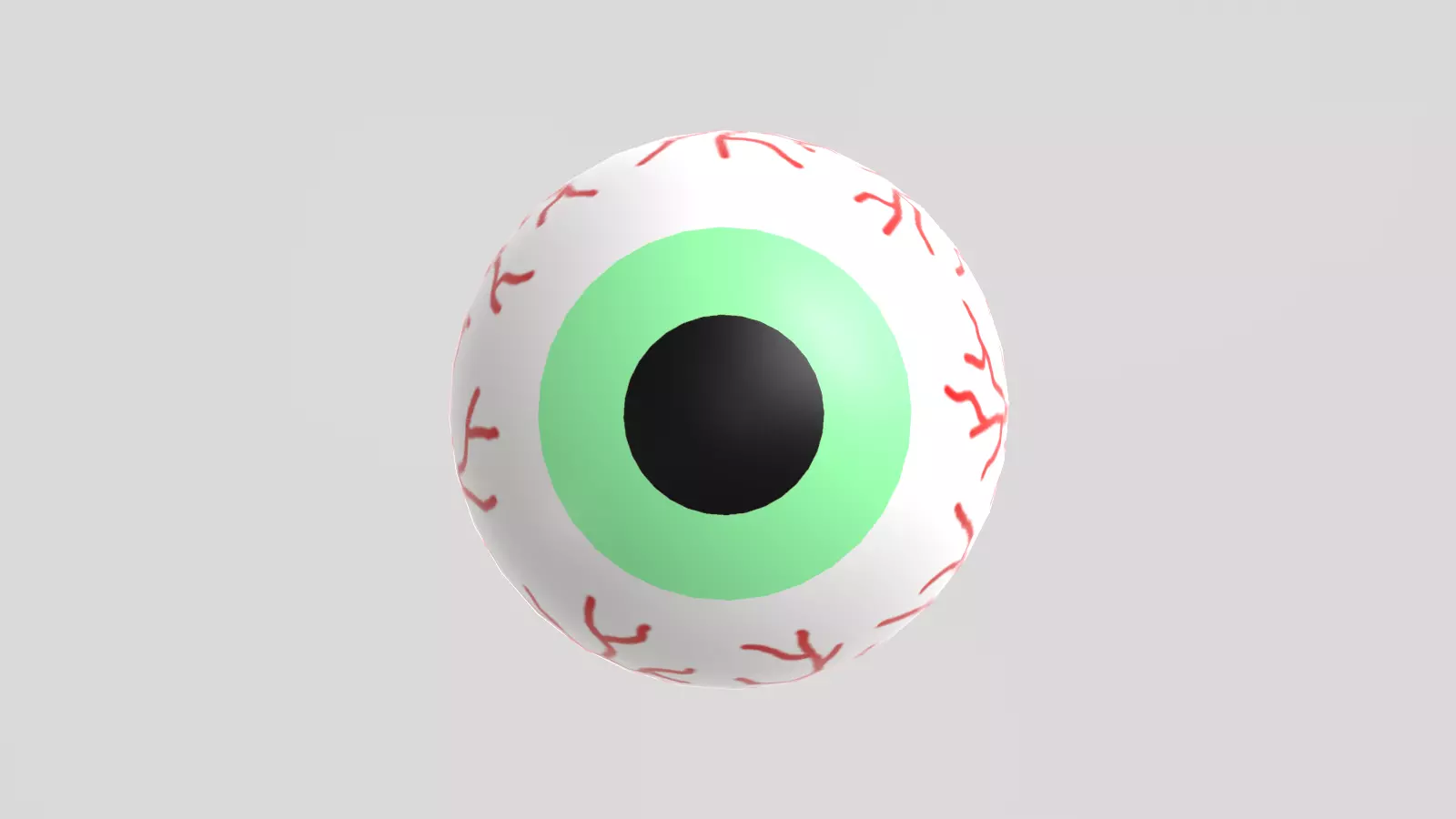 Stylized Low-Poly Halloween Eyeball Low-poly 3D model_3