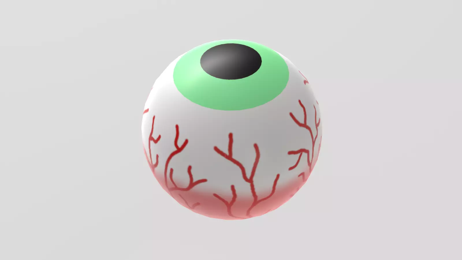 Stylized Low-Poly Halloween Eyeball Low-poly 3D model_4