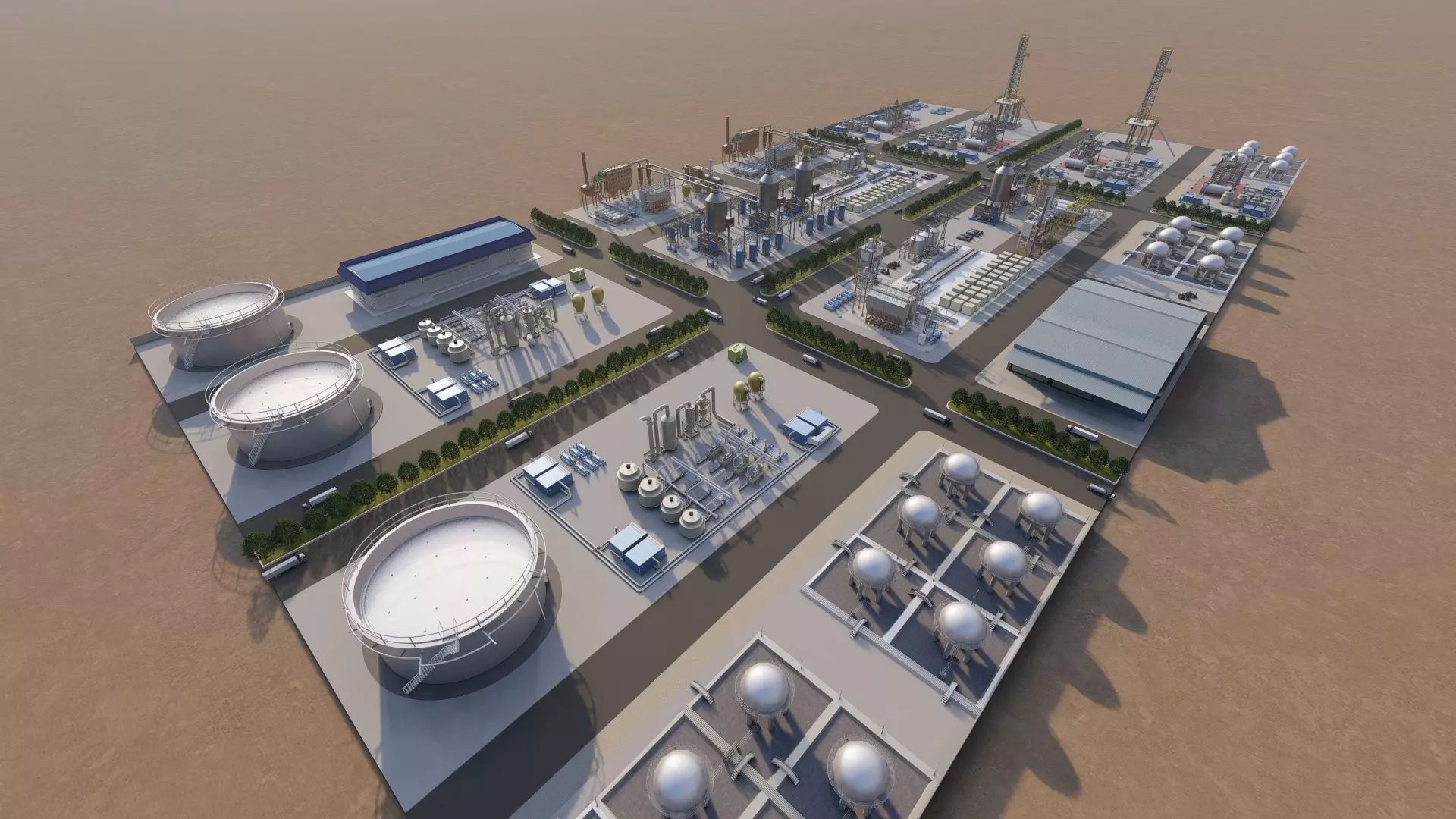 Industrial Factory-Petrochemical 3D model_8