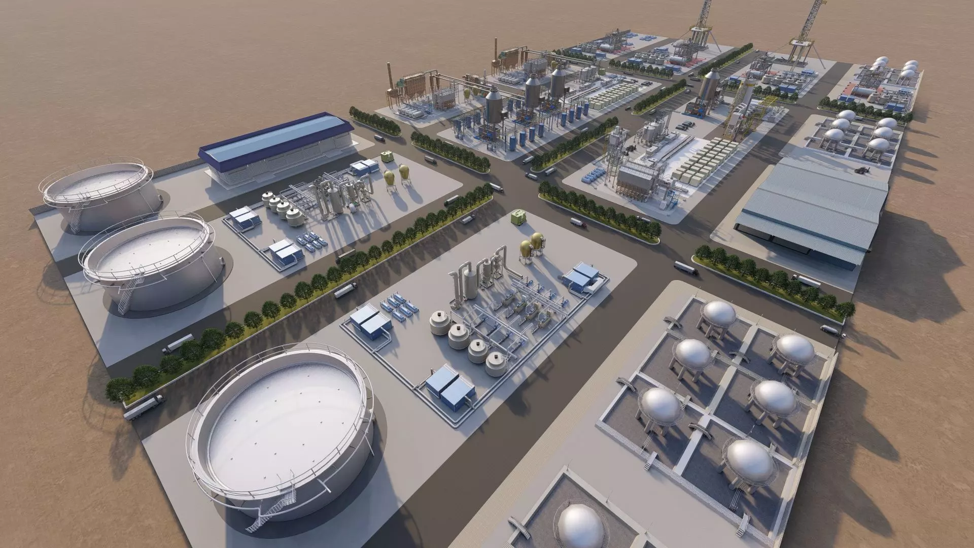 Industrial Factory-Petrochemical 3D model_2