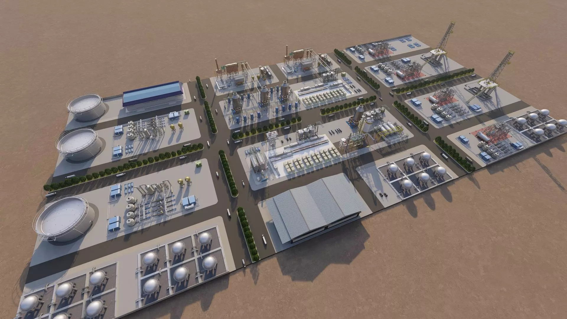 Industrial Factory-Petrochemical 3D model_1