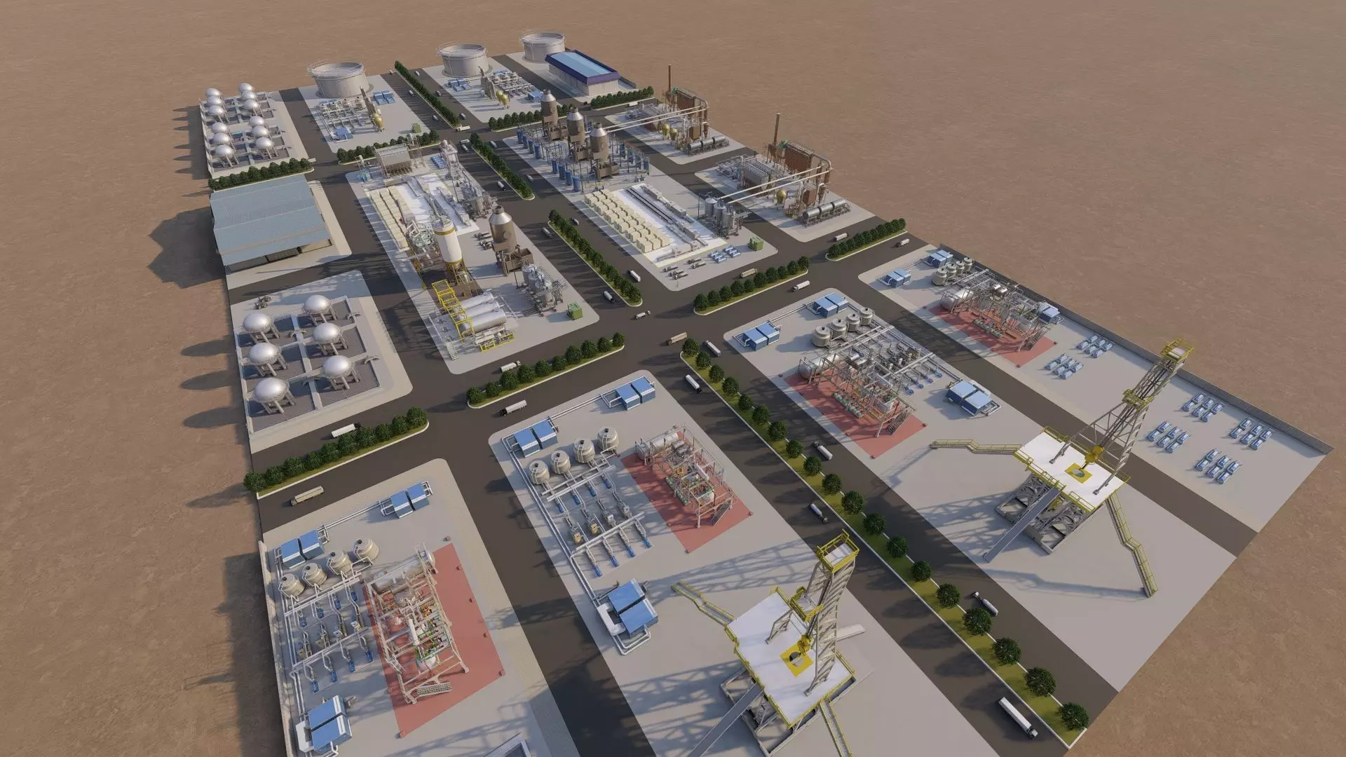 Industrial Factory-Petrochemical 3D model_0