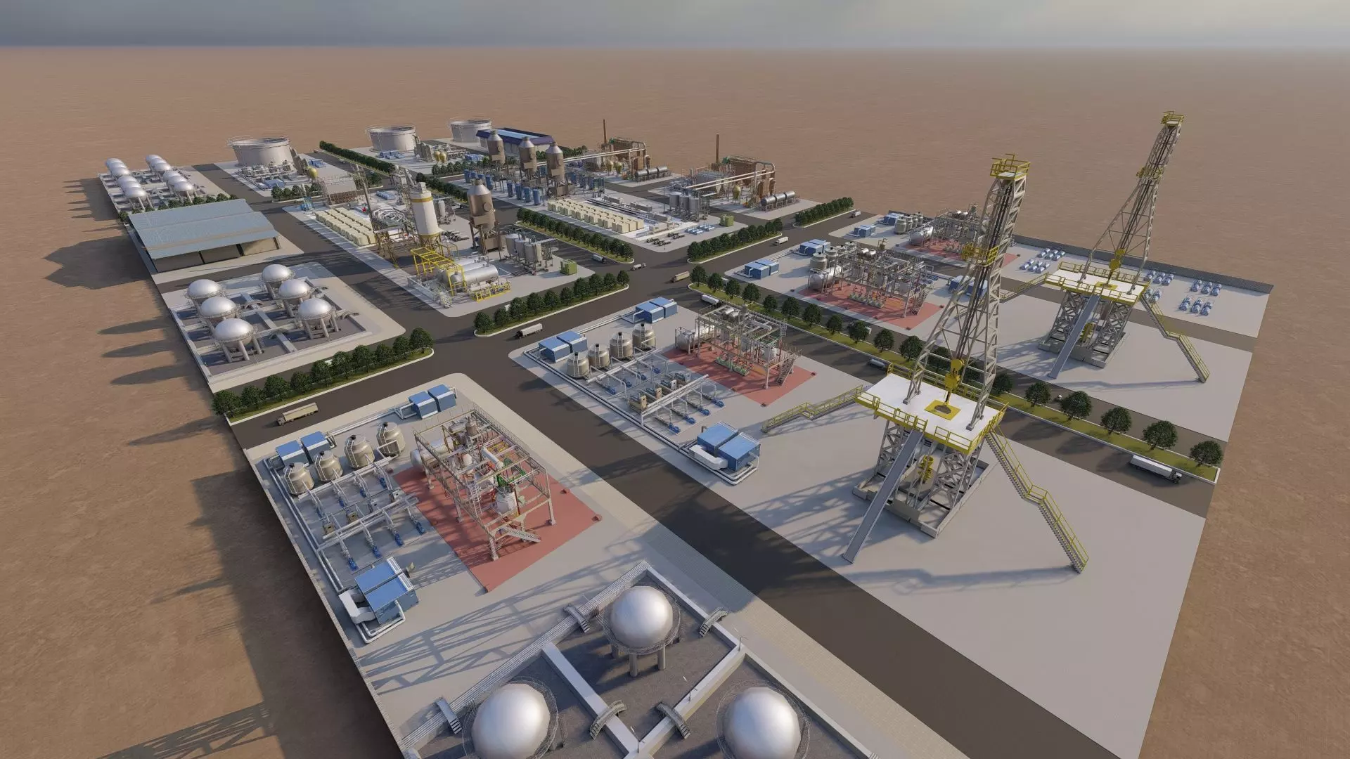Industrial Factory-Petrochemical 3D model_9