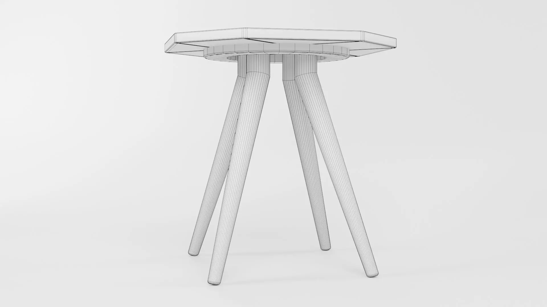 Octagon Table CG81 3D model_5
