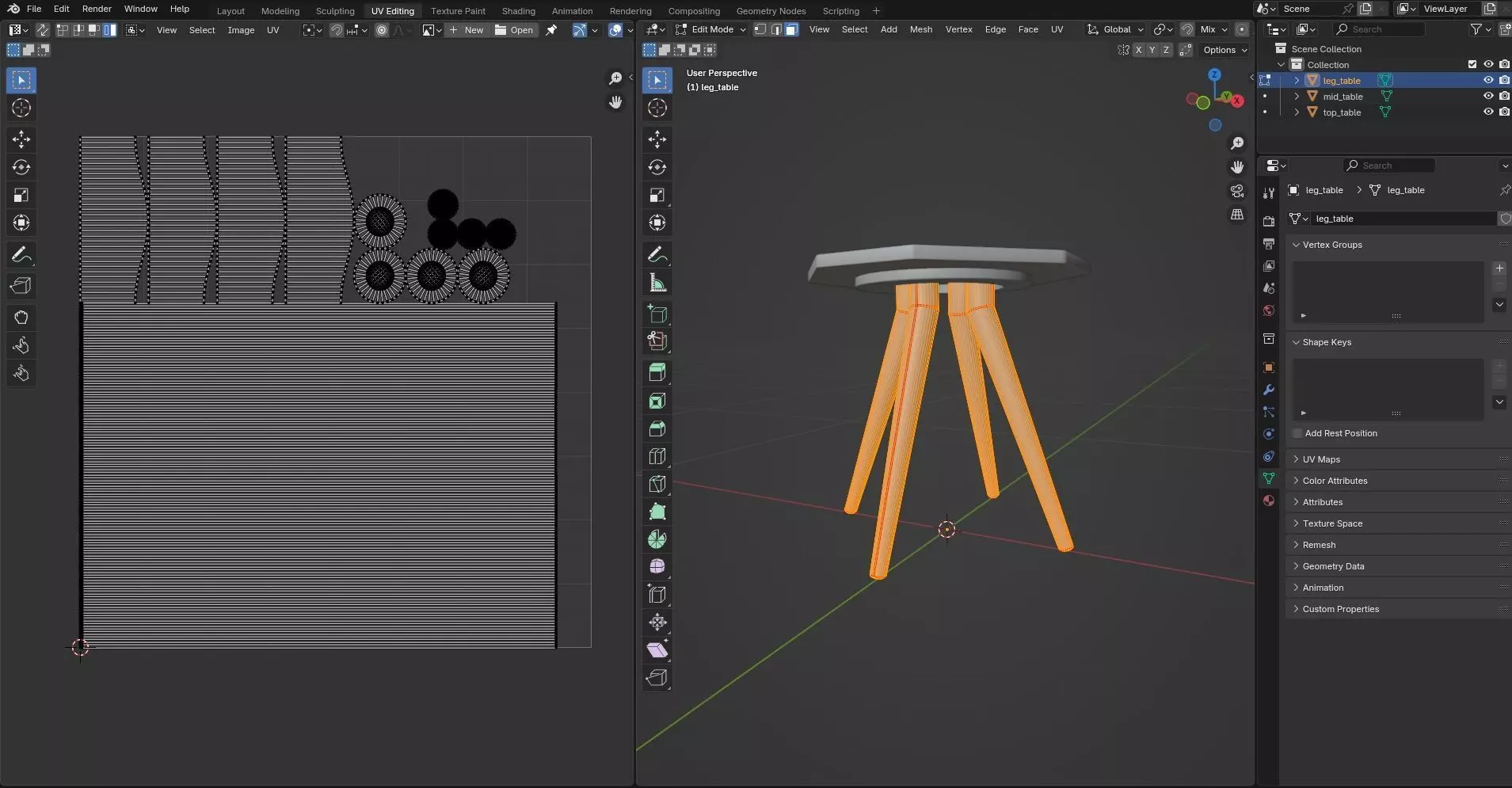 Octagon Table CG81 3D model_10