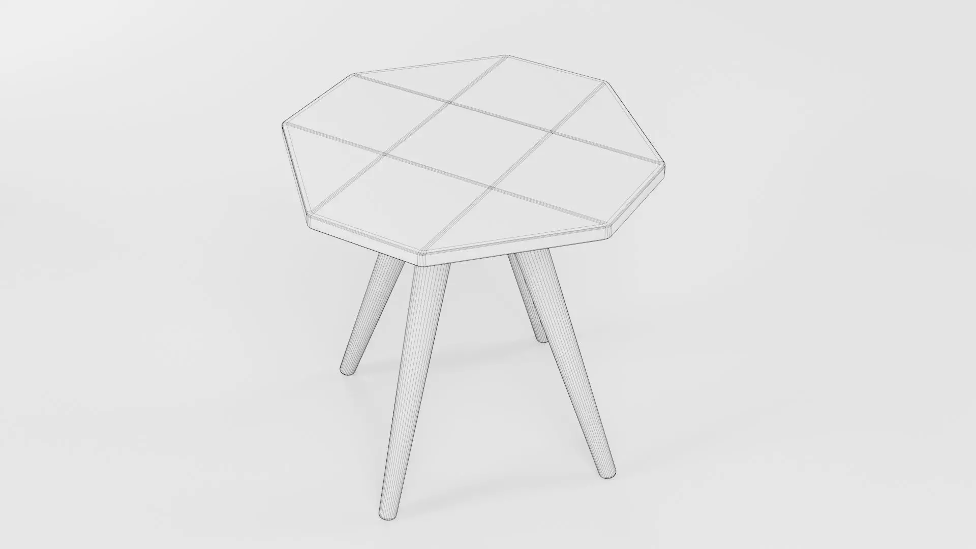 Octagon Table CG81 3D model_6