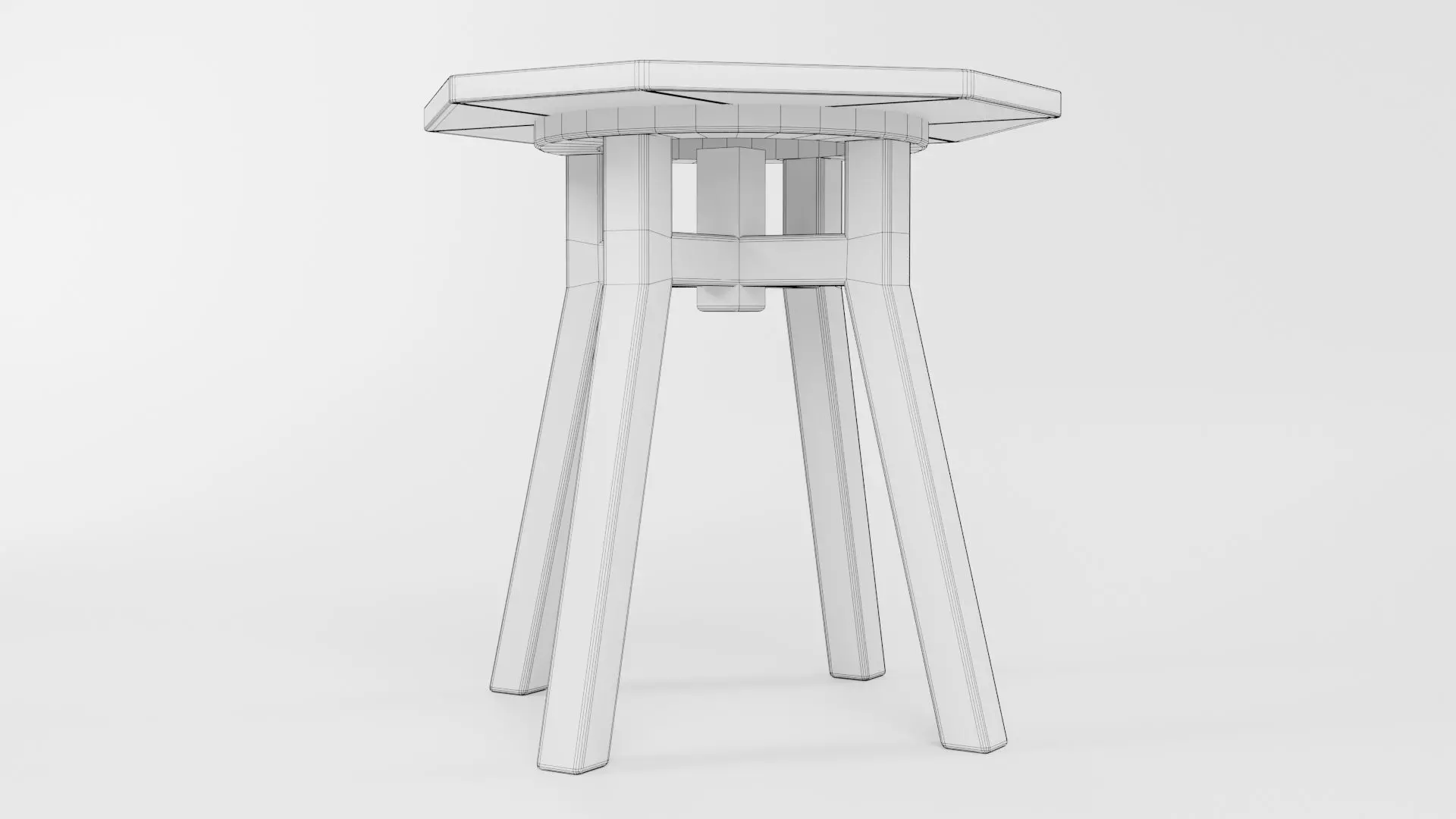 Octagon Table CG82 3D model_5