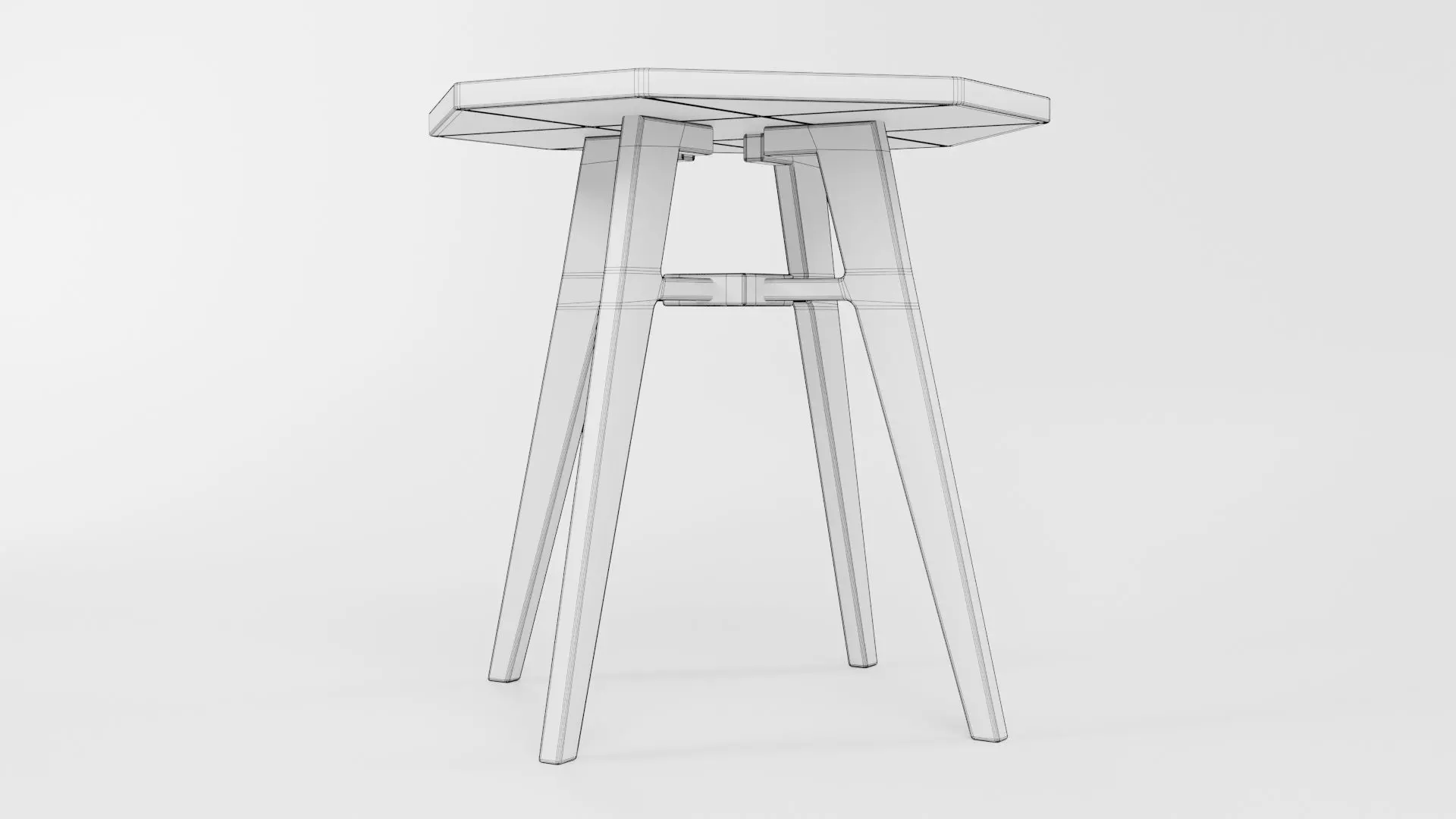 Octagon Table CG83 3D model_5
