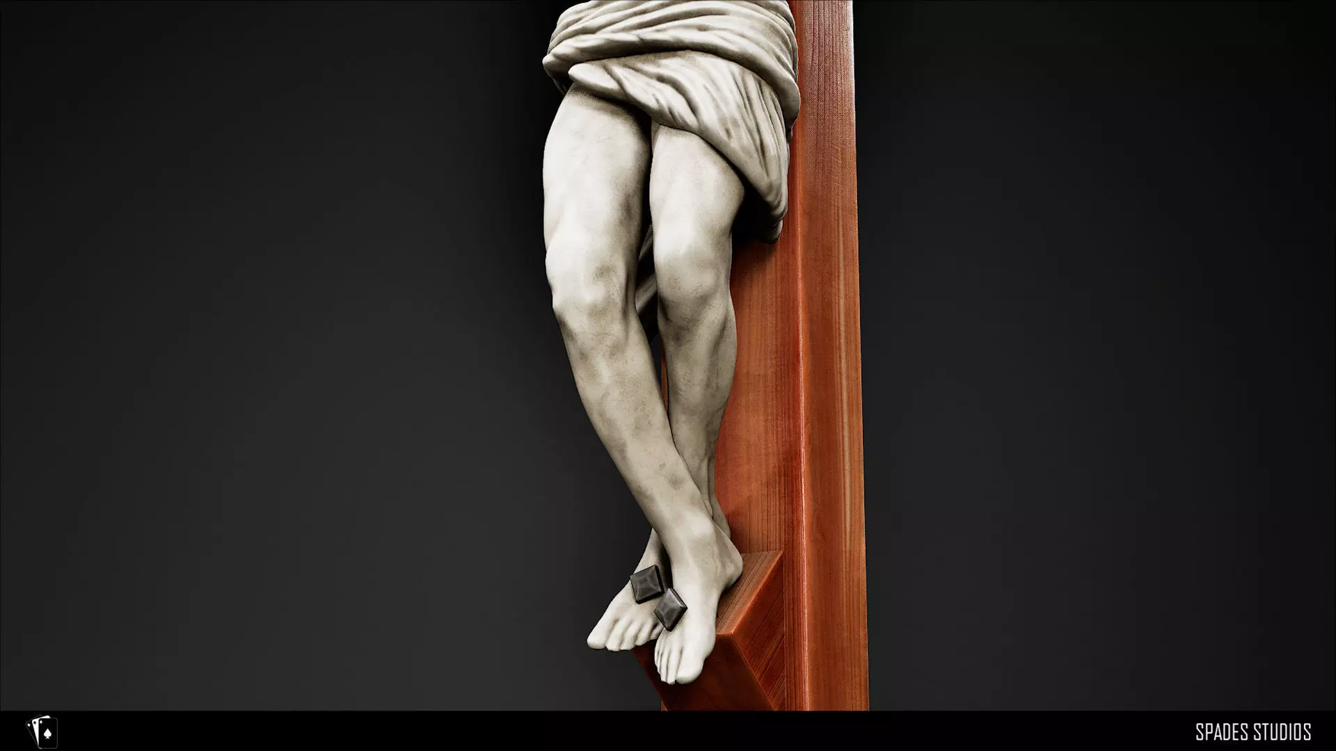 Christ on The Cross Low-poly 3D model_4