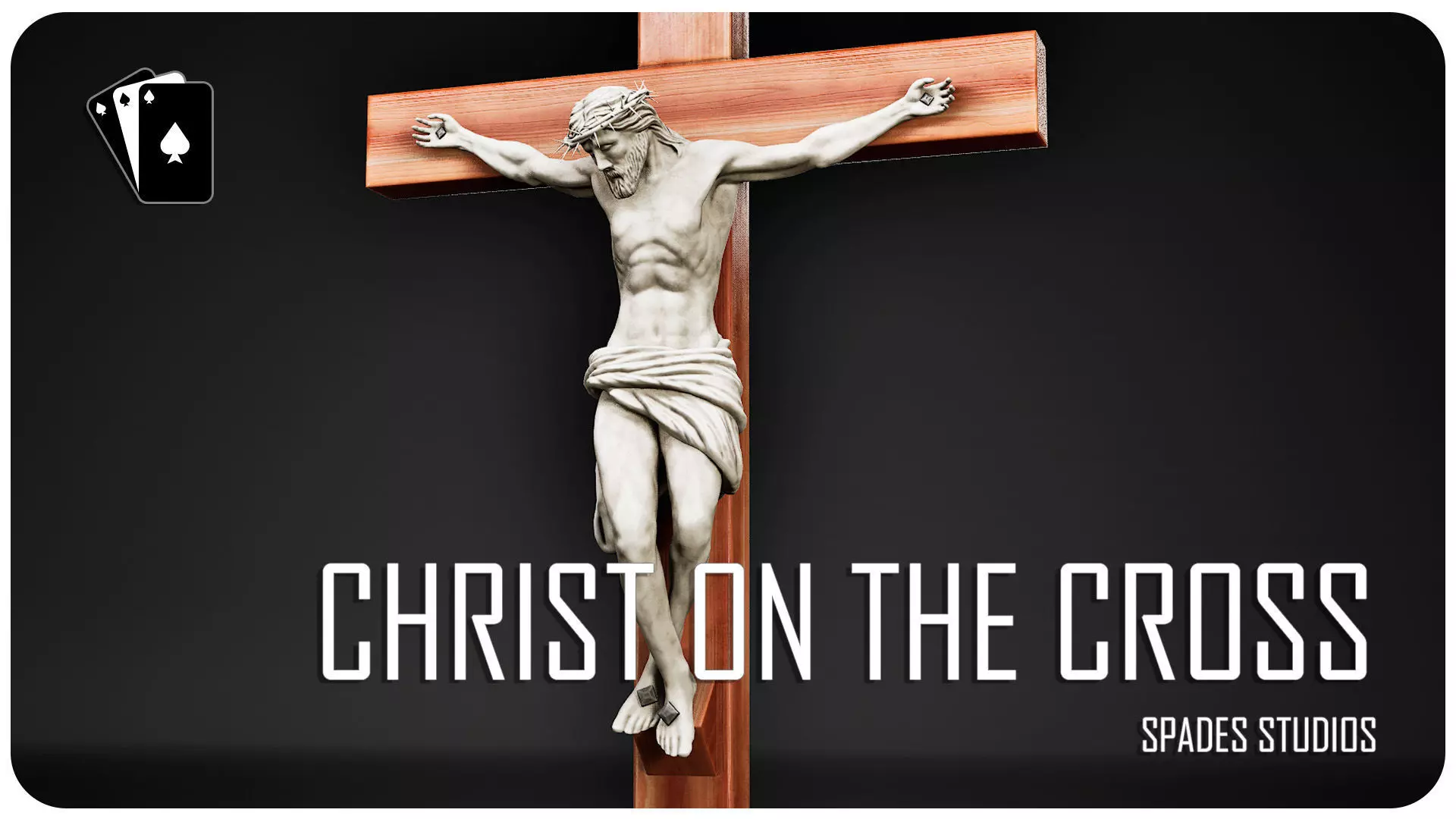 Christ on The Cross Low-poly 3D model_0