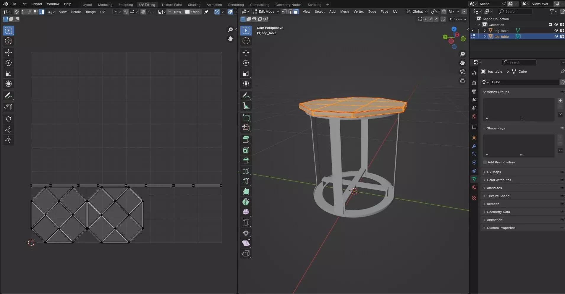 Octagon Table CG84 3D model_10