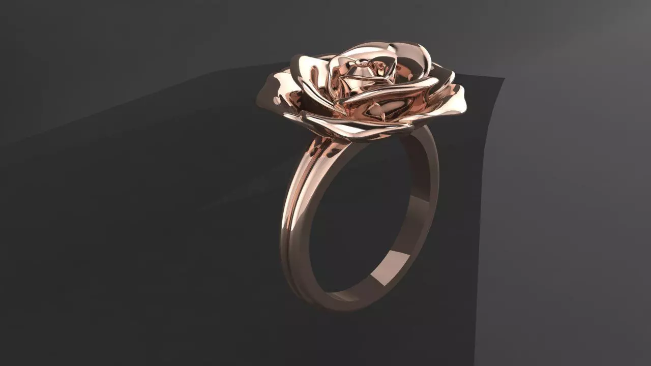 Rings Rosa  3D print model_3