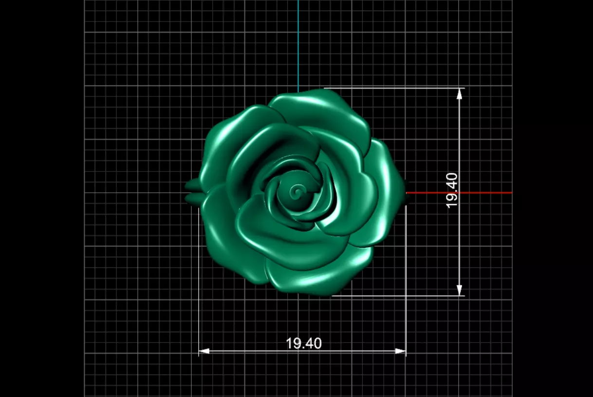 Rings Rosa  3D print model_9