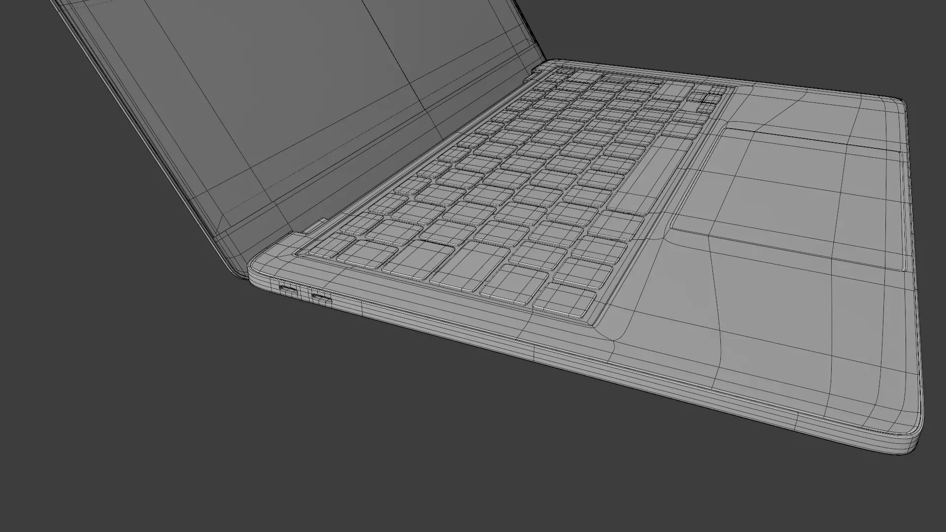 Modern Laptop - MacBook 3D model_10